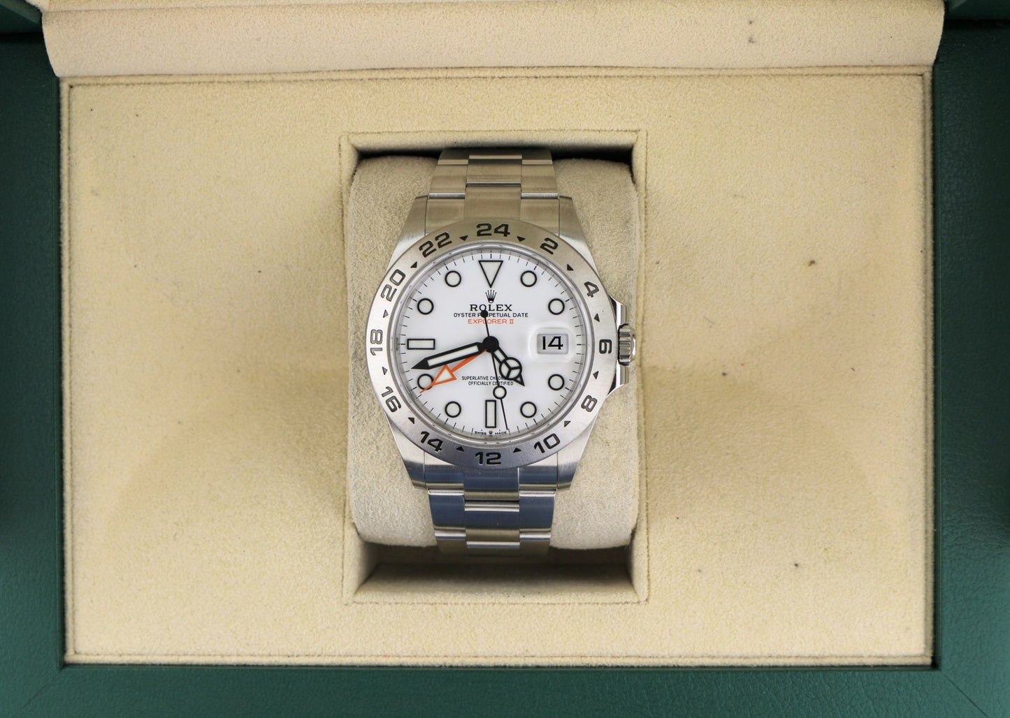 2025 Rolex Explorer II 226570 Polar White Dial SS Oyster No Papers 42mm