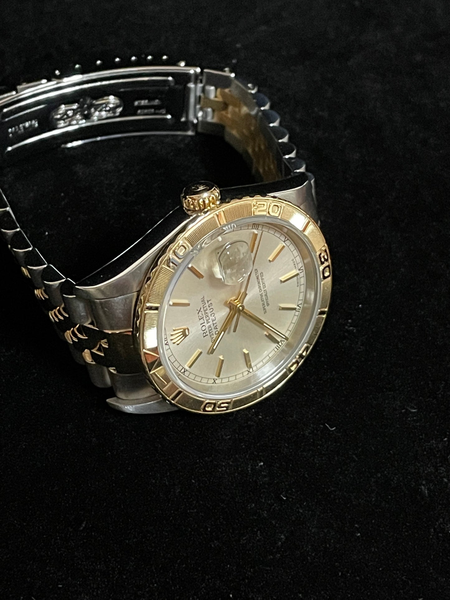 1999 Rolex Datejust 16263 Turnograph Silver Dial TT 18k Jubilee With Papers 36mm