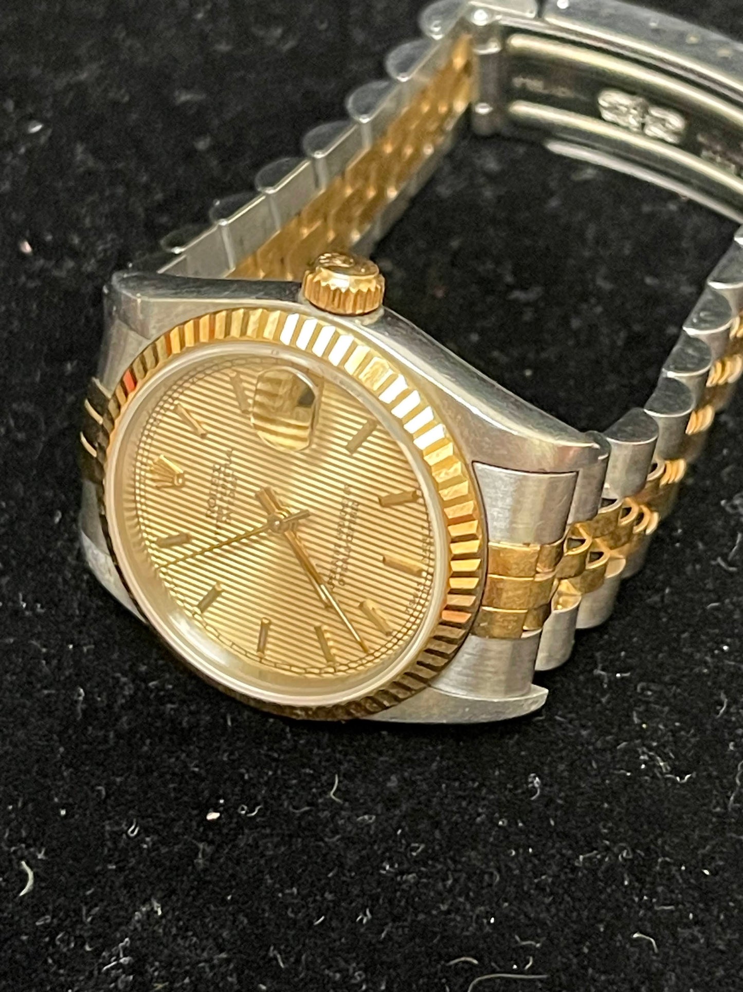 1993 Rolex Datejust 68273 Champagne Tapestry Dial TT Jubilee No Papers 31mm