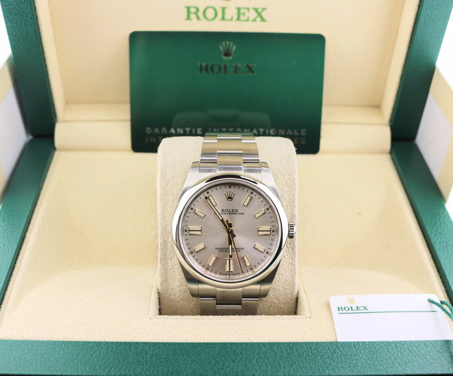 2020 Rolex Oyster Perpetual 124300 Silver Index Dial SS Oyster With Papers 41mm