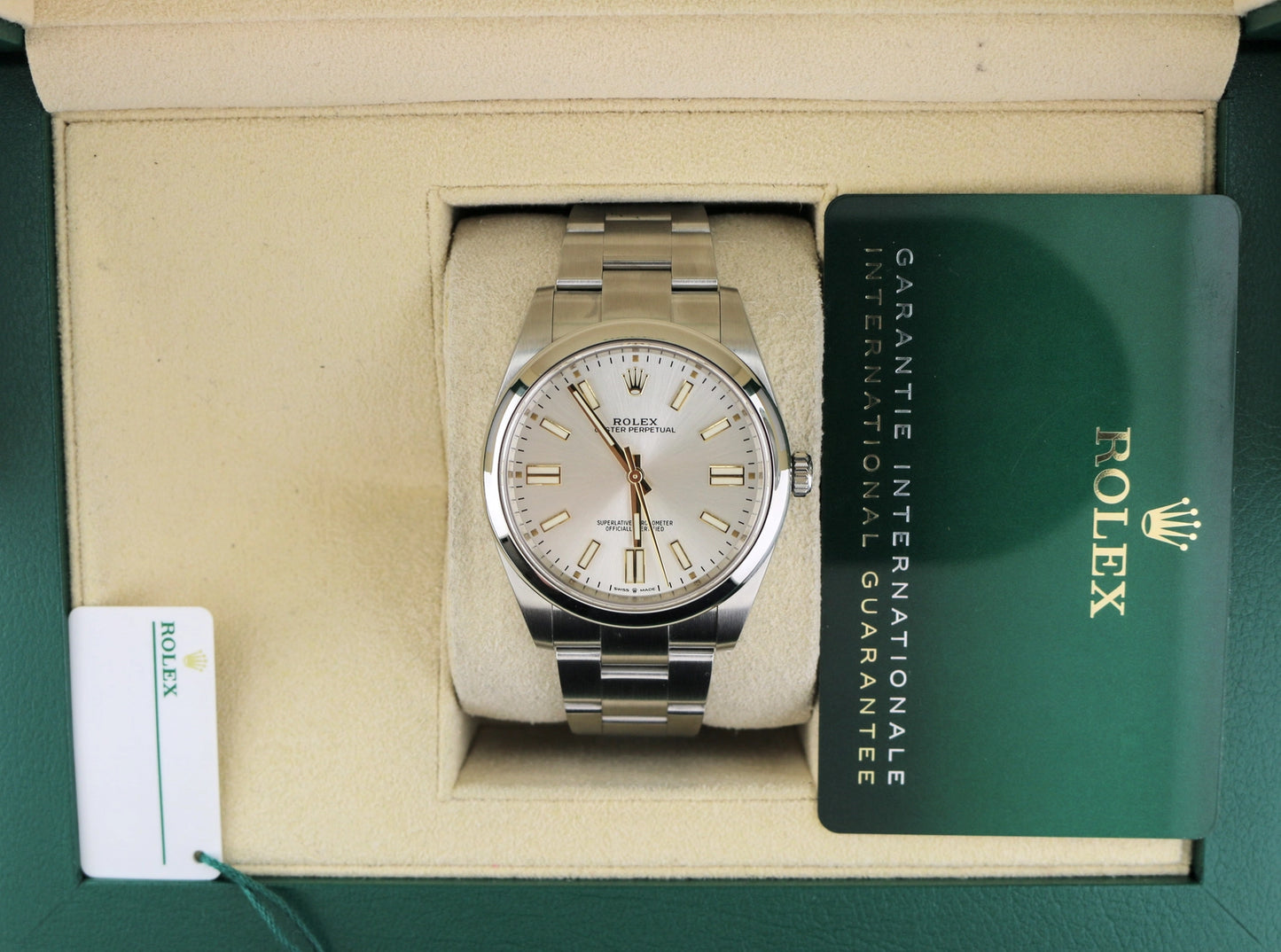 2020 Rolex Oyster Perpetual 124300 Silver Index Dial SS Oyster With Papers 41mm