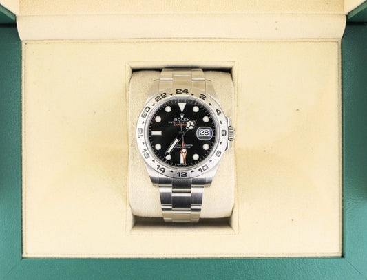 2015 Rolex Explorer II 216570 Black Dial SS Oyster No Papers 42mm