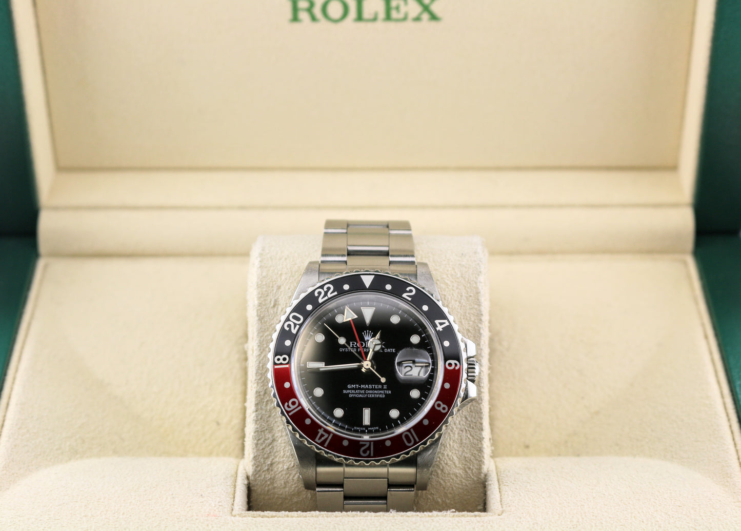 1984 Rolex GMT Master II Fat Lady 16760 Black Dial SS Oyster No Papers 40mm