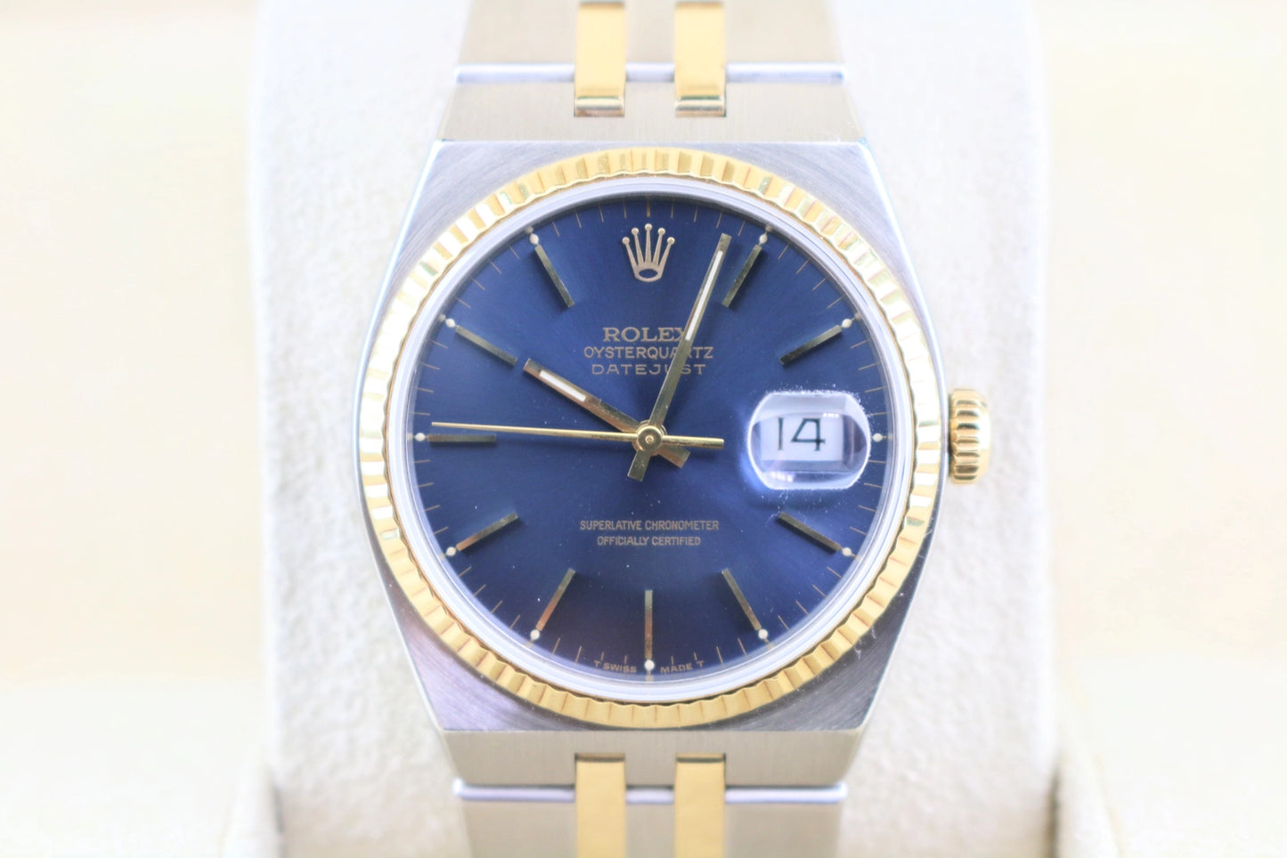 1995 Rolex Datejust 17013 Blue Dial TT Oysterquartz No Papers 36mm