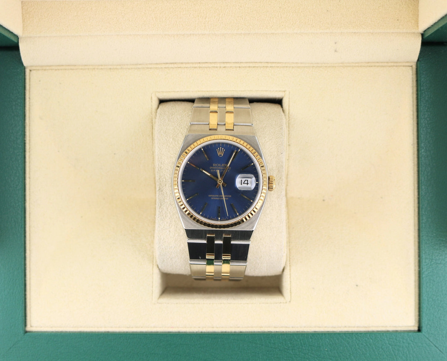 1995 Rolex Datejust 17013 Blue Dial TT Oysterquartz No Papers 36mm