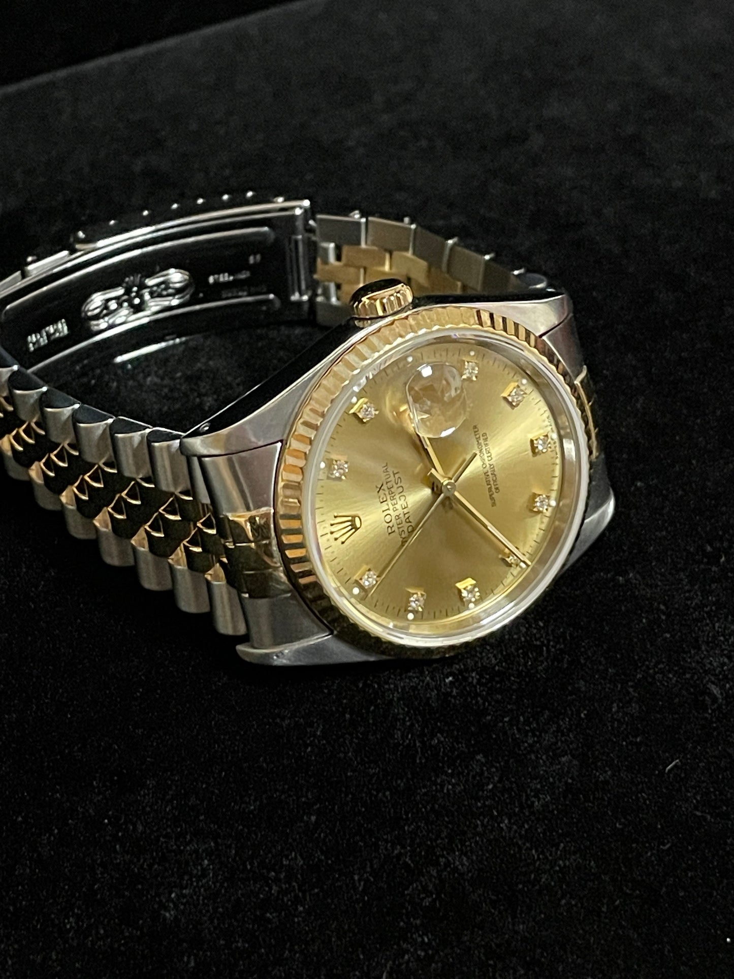 1993 Rolex Datejust 16233 Champagne Diamond Dial TT 18kt Jubilee No Papers 36mm