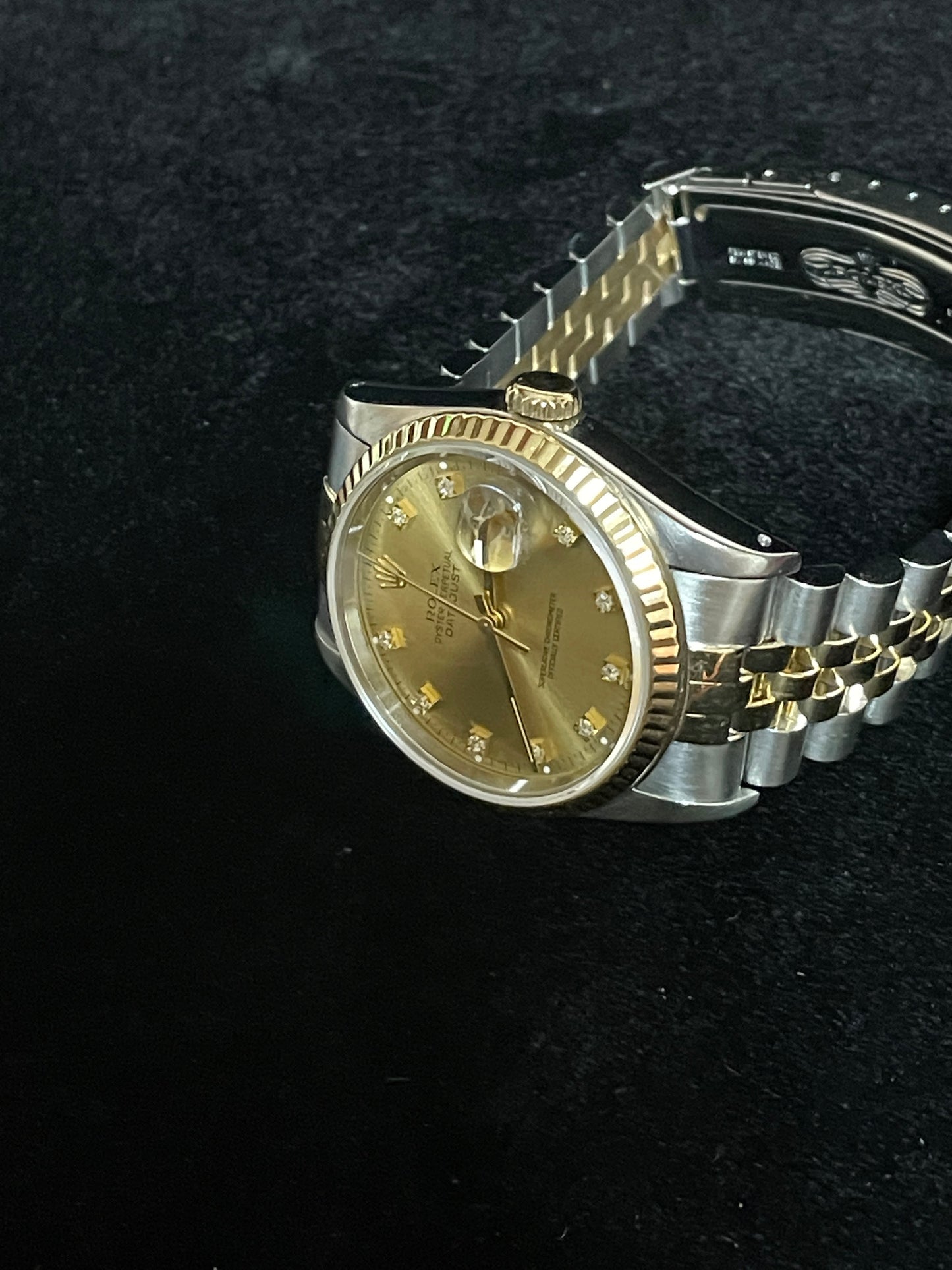 1993 Rolex Datejust 16233 Champagne Diamond Dial TT 18kt Jubilee No Papers 36mm