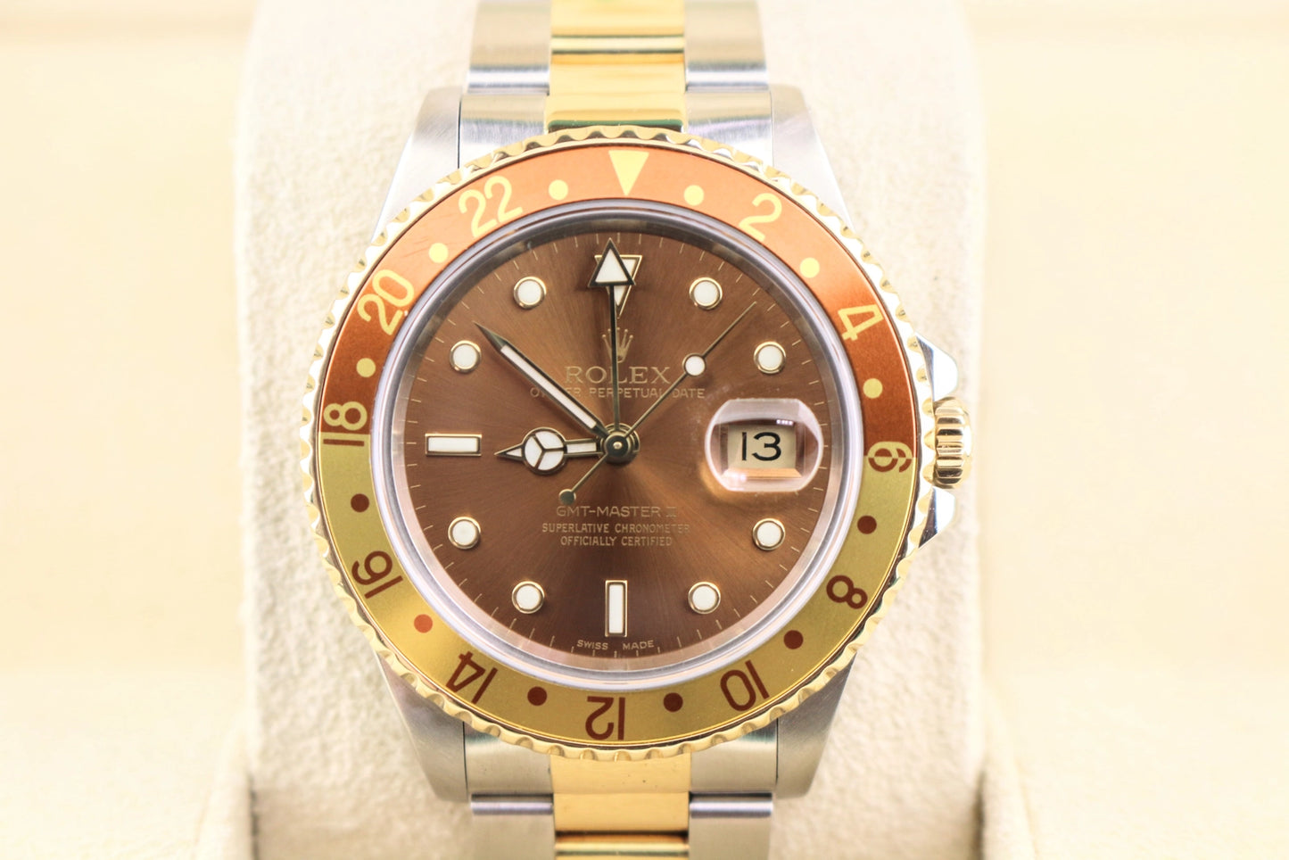 1989 Rolex GMT-Master II 16713 Rootbeer Dial TT Oyster No Papers 40mm