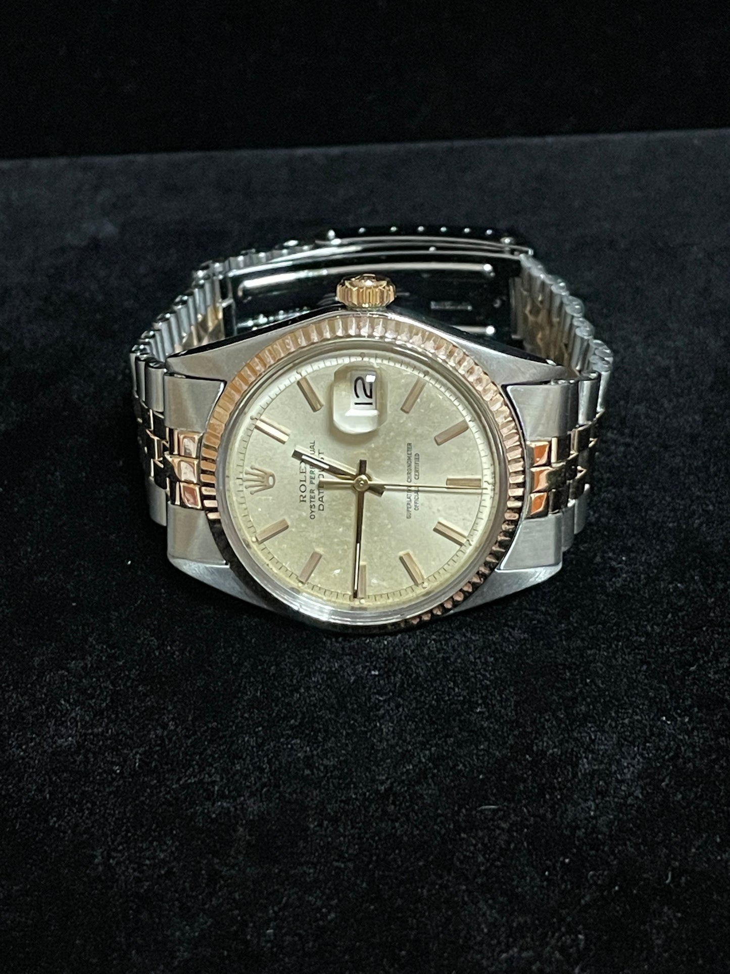1971 Rolex Datejust 1601 Silver Dial Two-Tone Folded Jubilee Rose Gold 36mm