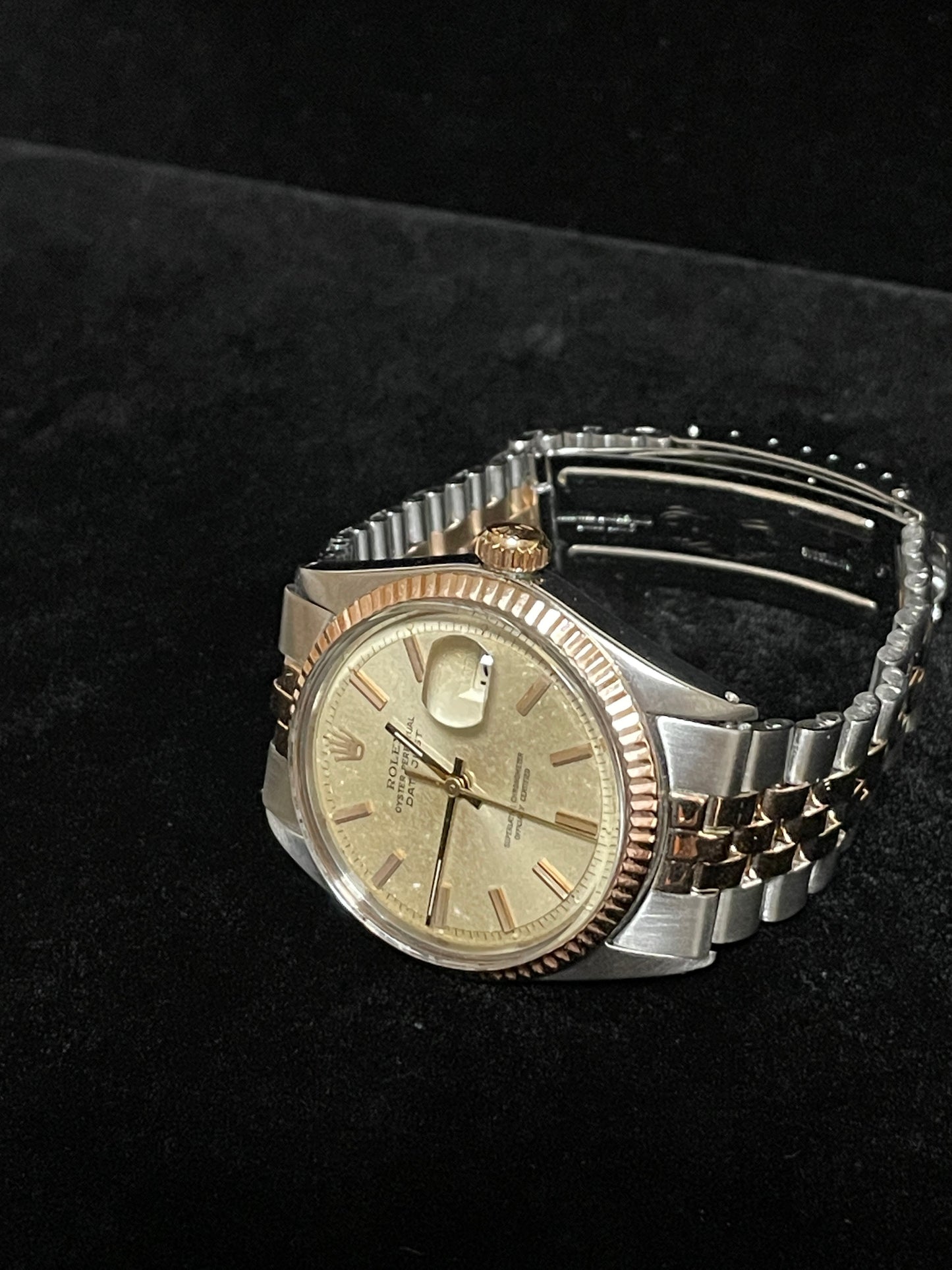 1971 Rolex Datejust 1601 Silver Dial Two-Tone Folded Jubilee Rose Gold 36mm