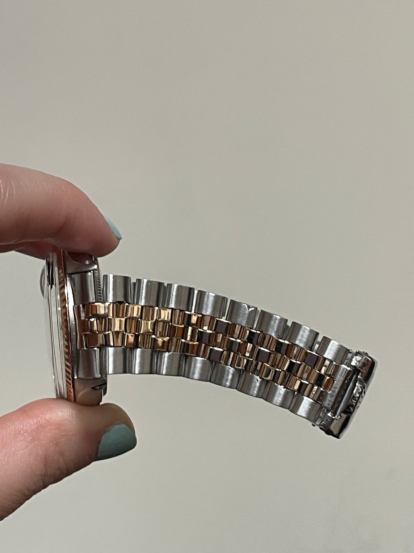 1971 Rolex Datejust 1601 Silver Dial Two-Tone Folded Jubilee Rose Gold 36mm