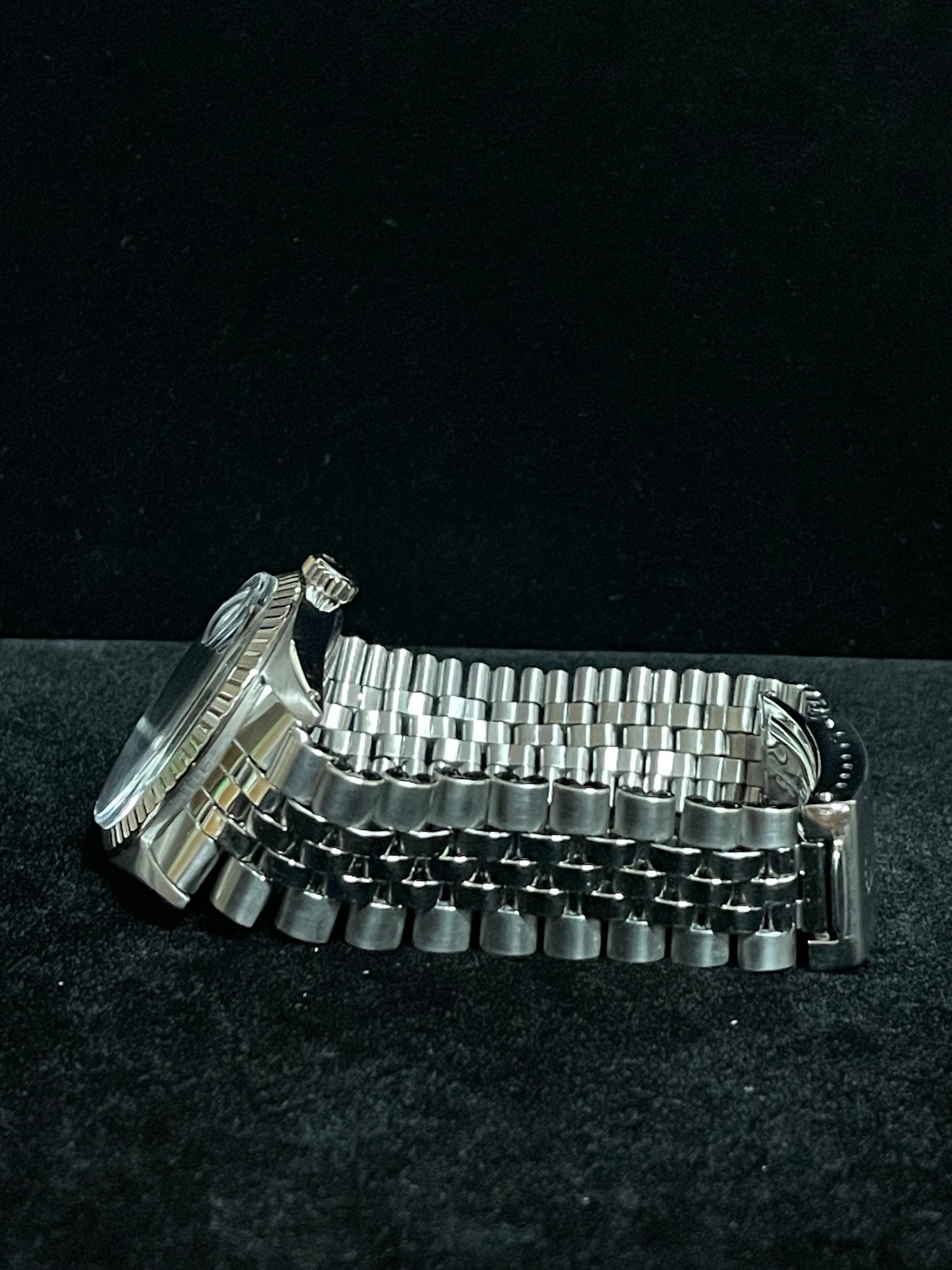 1965 Rolex Datejust 1603 Rare Sigma Silver Dial SS Folded Jubilee No Papers 36mm