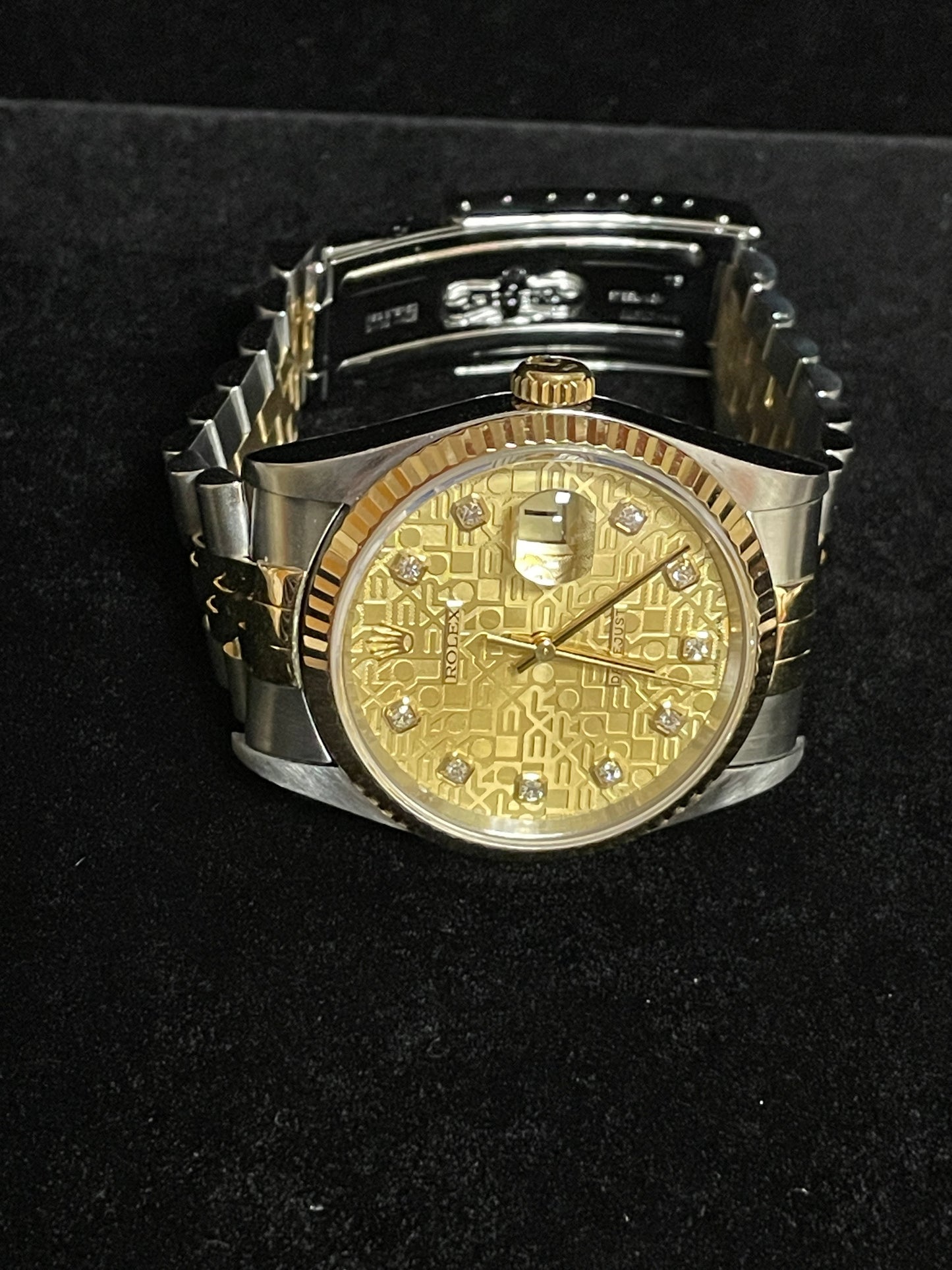 1996 Rolex Datejust 16233 Jubilee Diamond Dial TT 18kt Jubilee No Papers 36mm