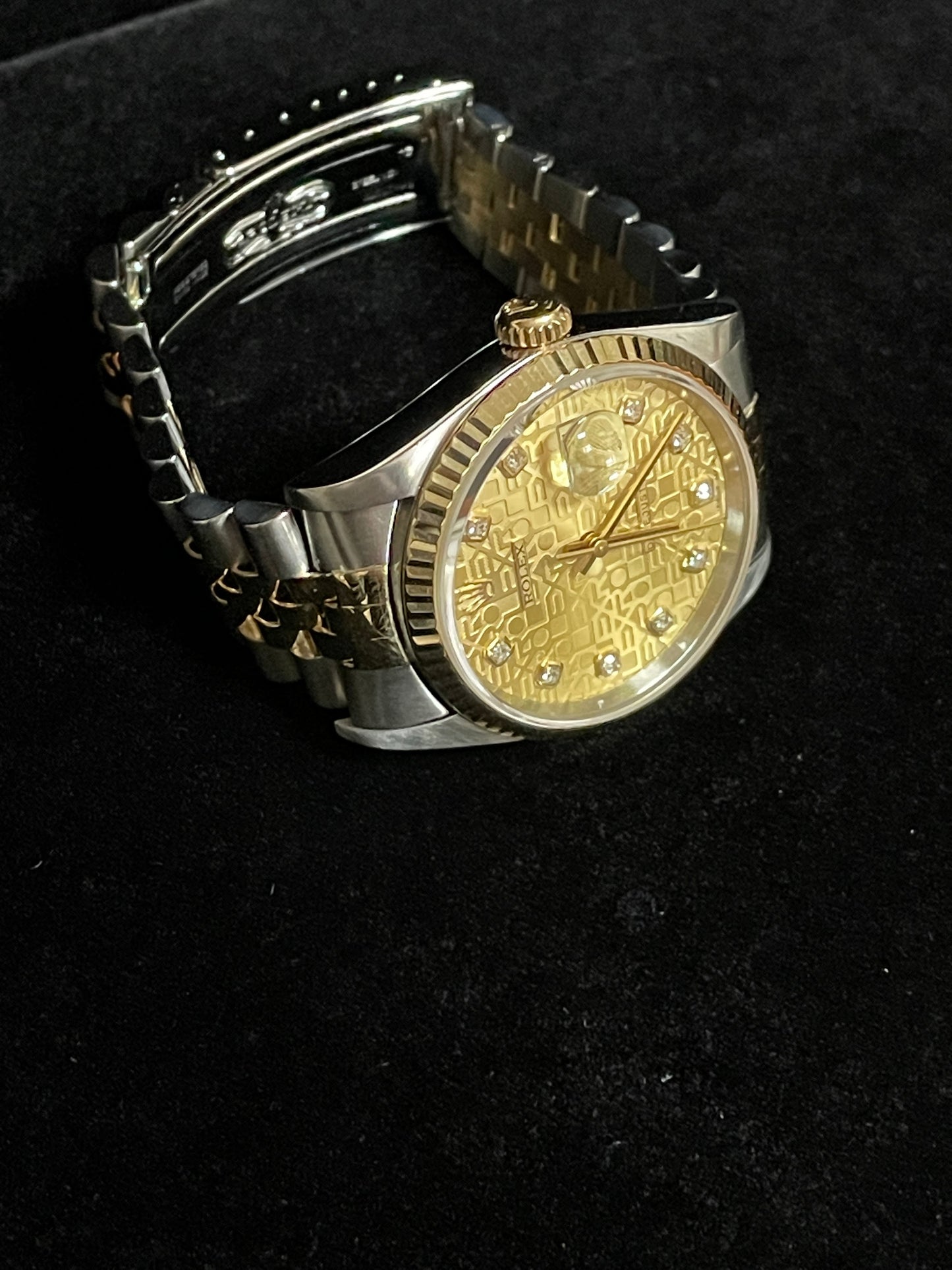 1996 Rolex Datejust 16233 Jubilee Diamond Dial TT 18kt Jubilee No Papers 36mm
