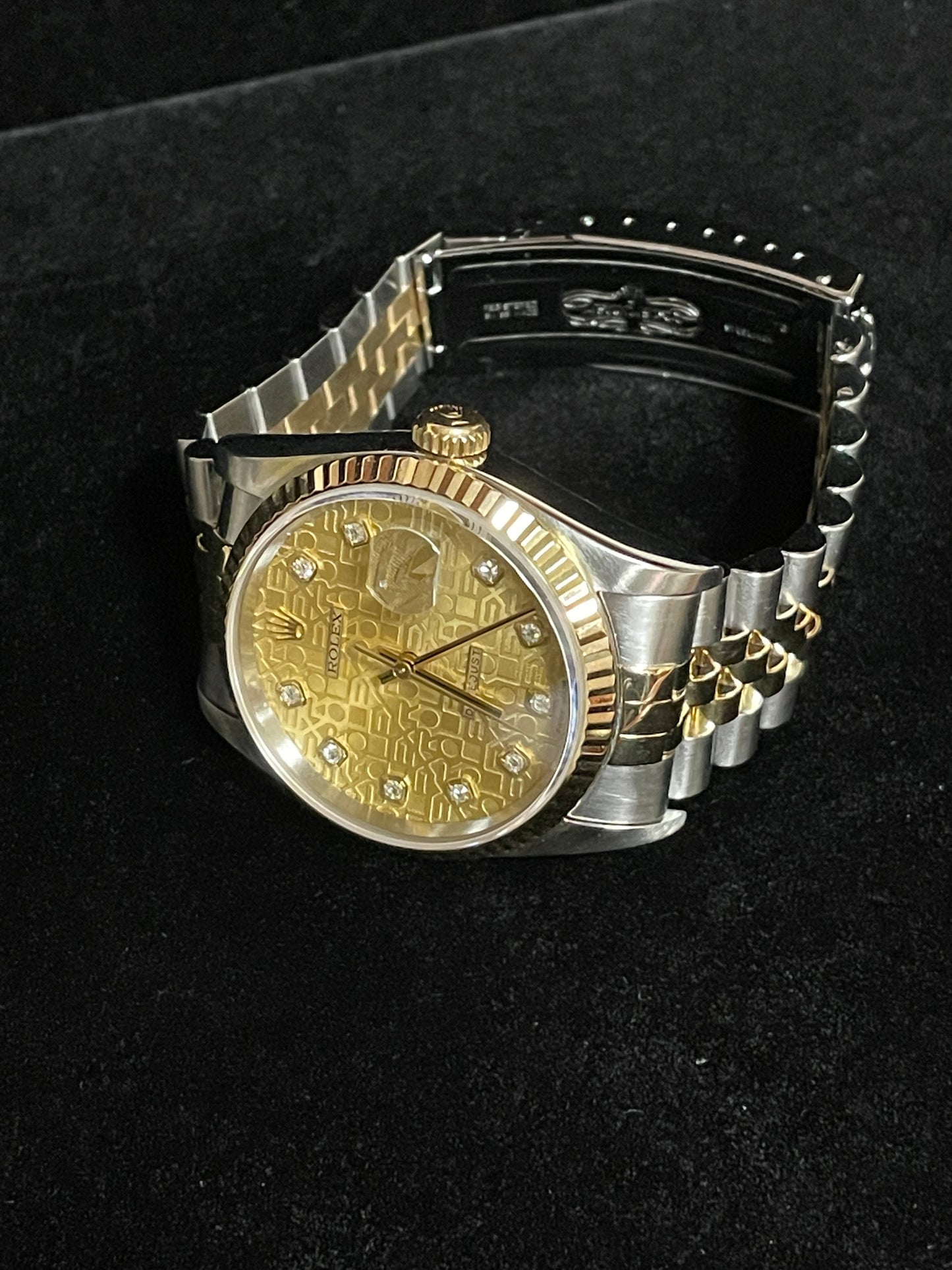 1996 Rolex Datejust 16233 Jubilee Diamond Dial TT 18kt Jubilee No Papers 36mm