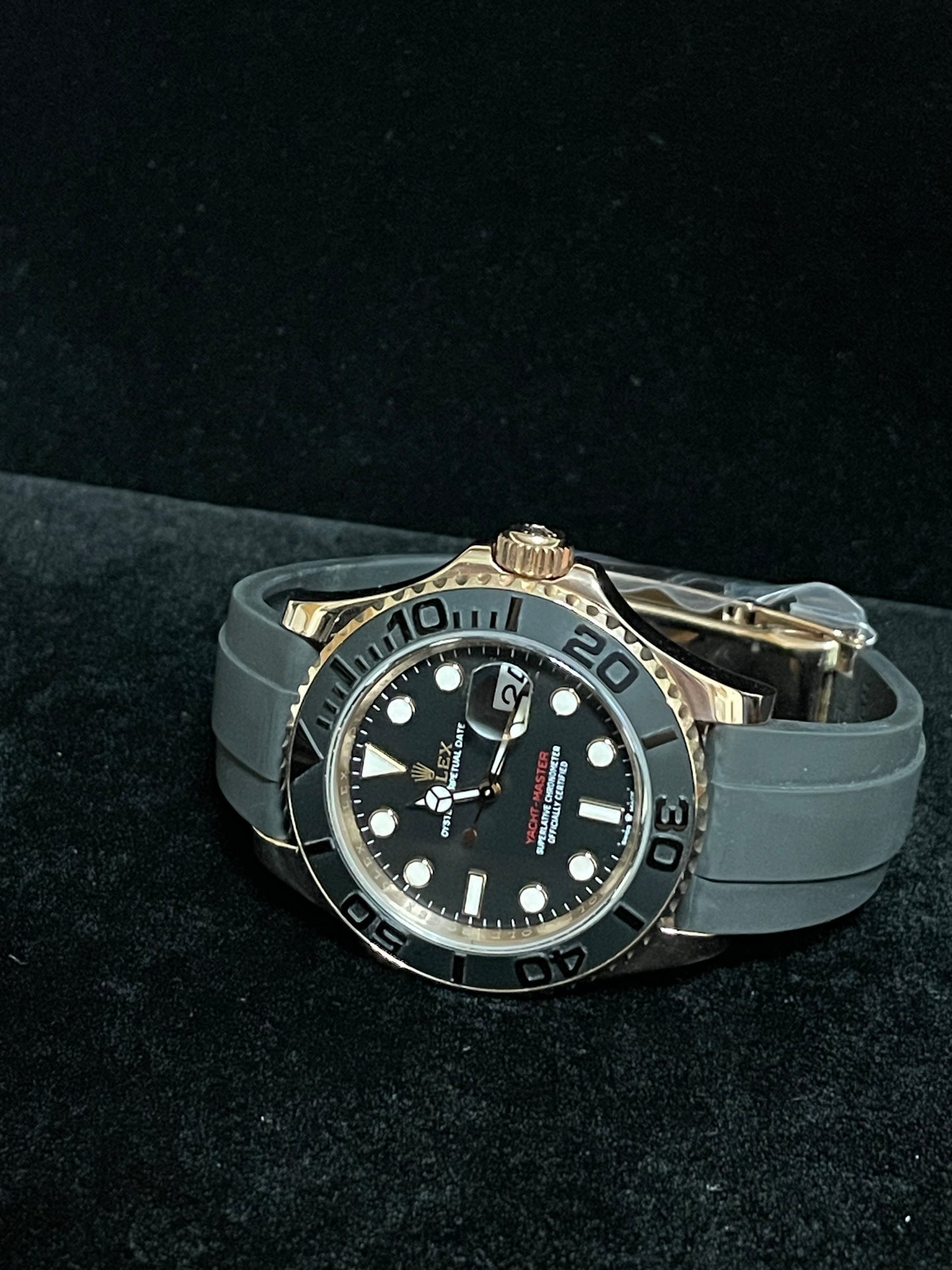 2025 Rolex Yacht-Master 126655 Black Dial Oysterflex Rose Gold No Papers 40mm