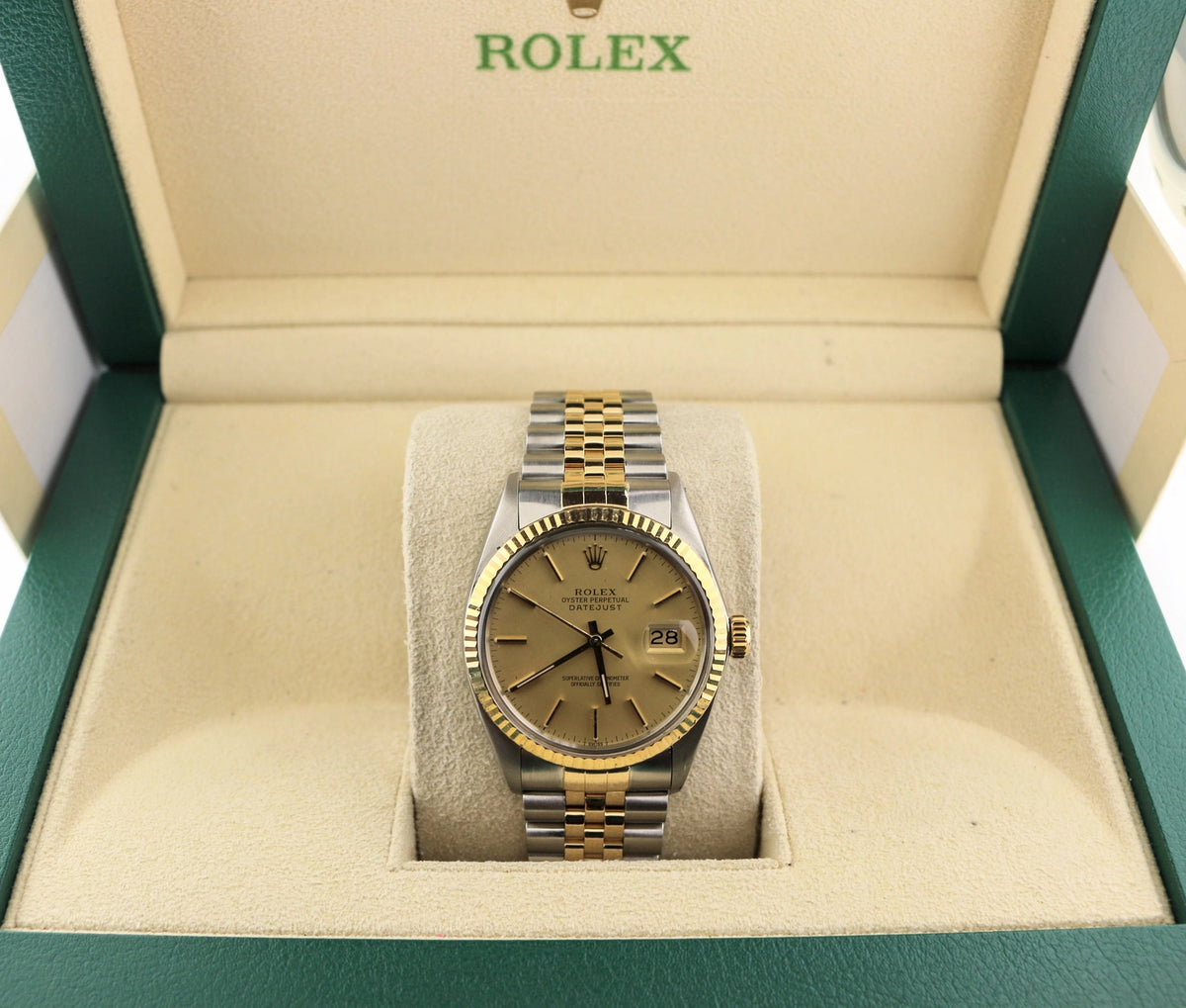 1987 Rolex Datejust 16013 Champagne Dial TT Jubilee No Papers 36mm