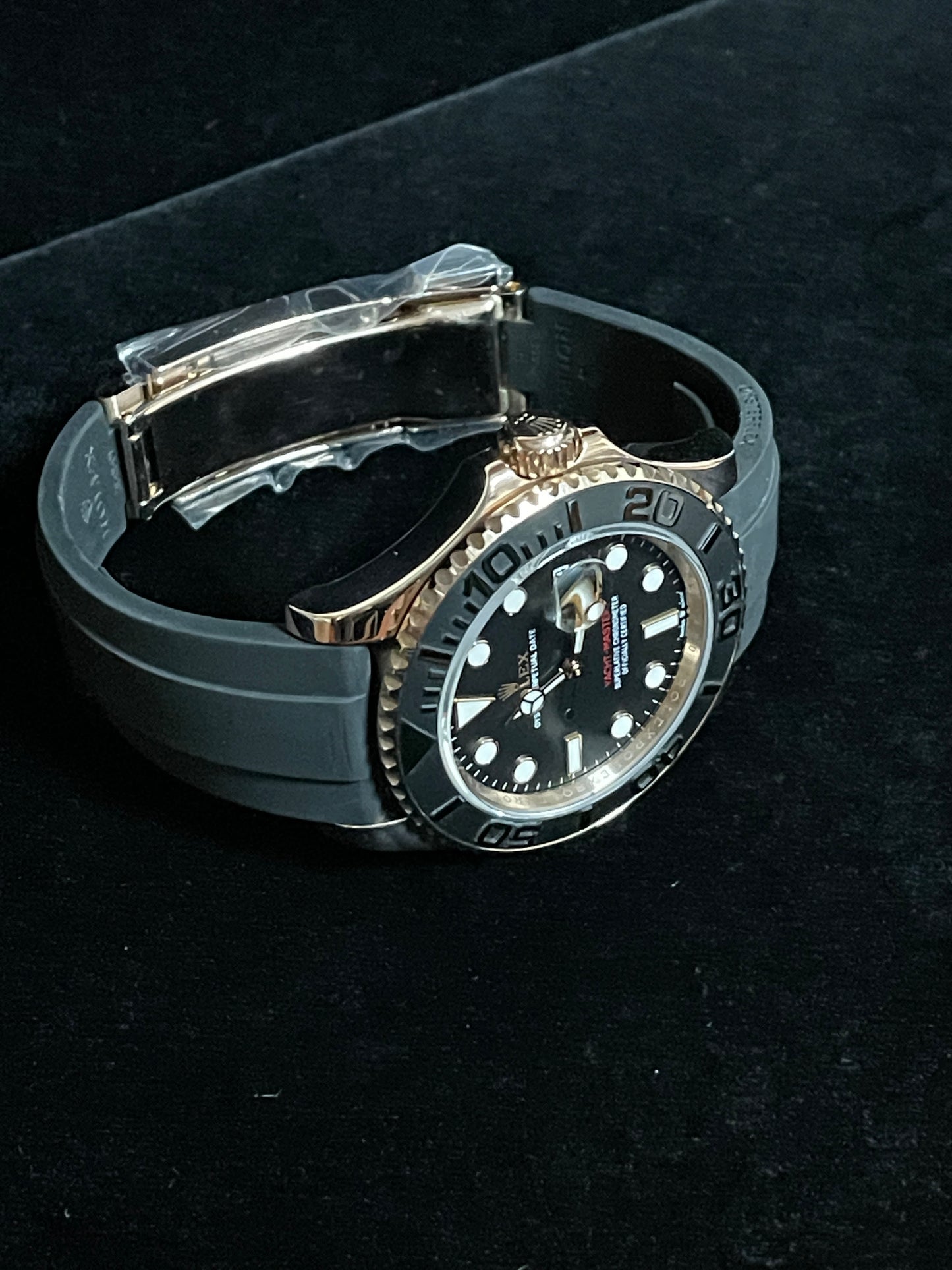 2025 Rolex Yacht-Master 126655 Black Dial Oysterflex Rose Gold No Papers 40mm