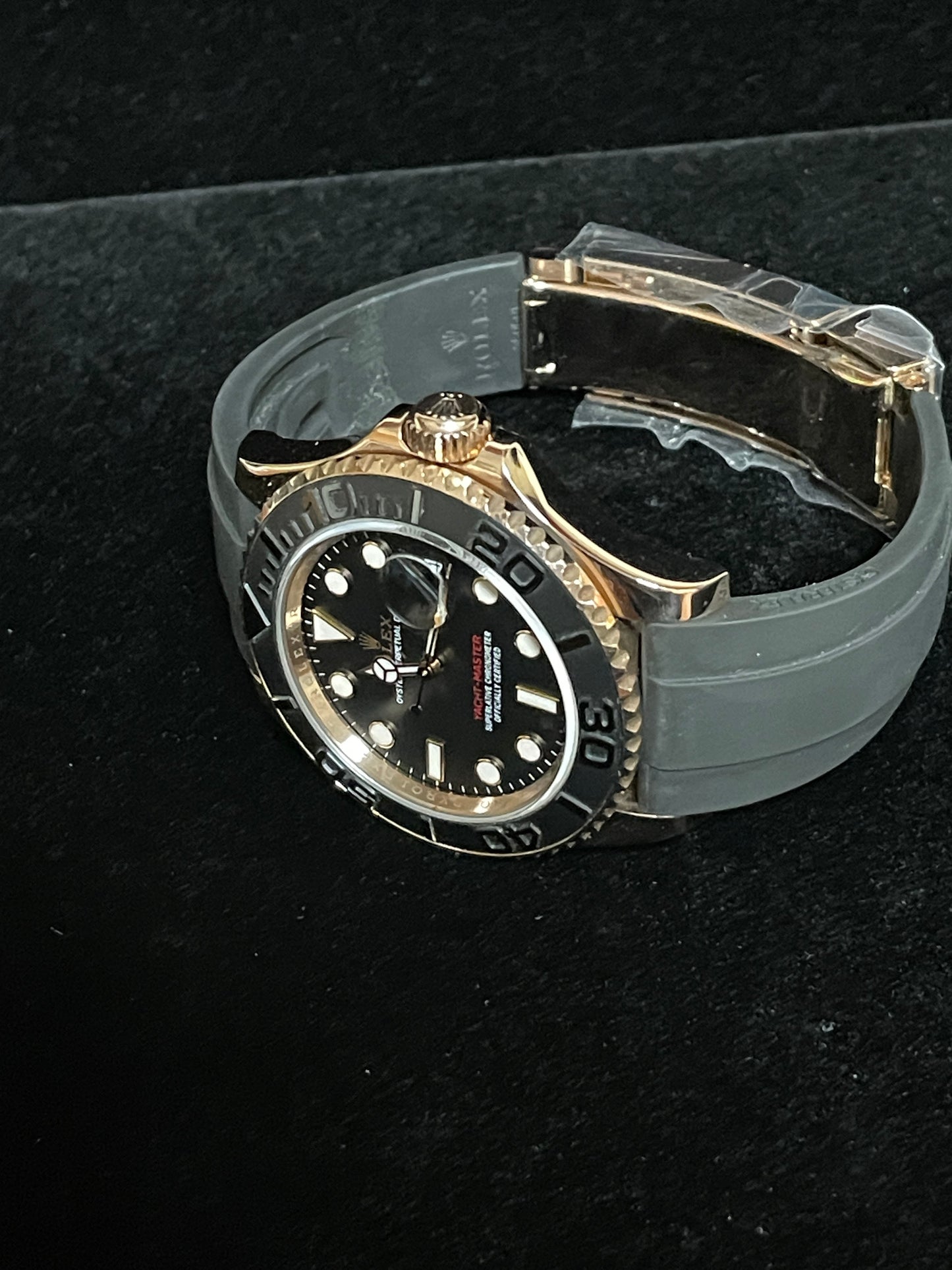 2025 Rolex Yacht-Master 126655 Black Dial Oysterflex Rose Gold No Papers 40mm