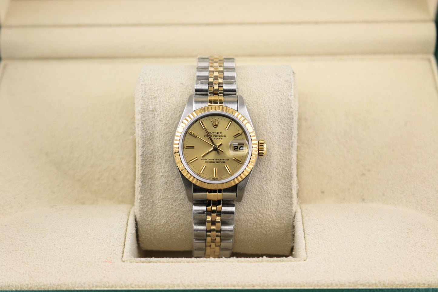 1995 Rolex Ladies Datejust 69173 Champagne Dial TT Jubilee No Papers 26mm