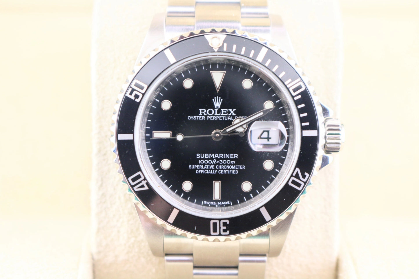 2008 Rolex Submariner 116610T Black Dial Engraved Rehault SS Oyster 40mm