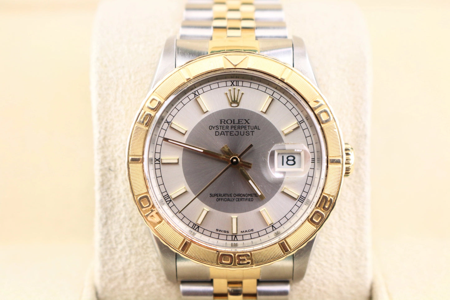 1990 Rolex Datejust Turnograph 16263 Silver Dial TT Jubilee No Papers 36mm