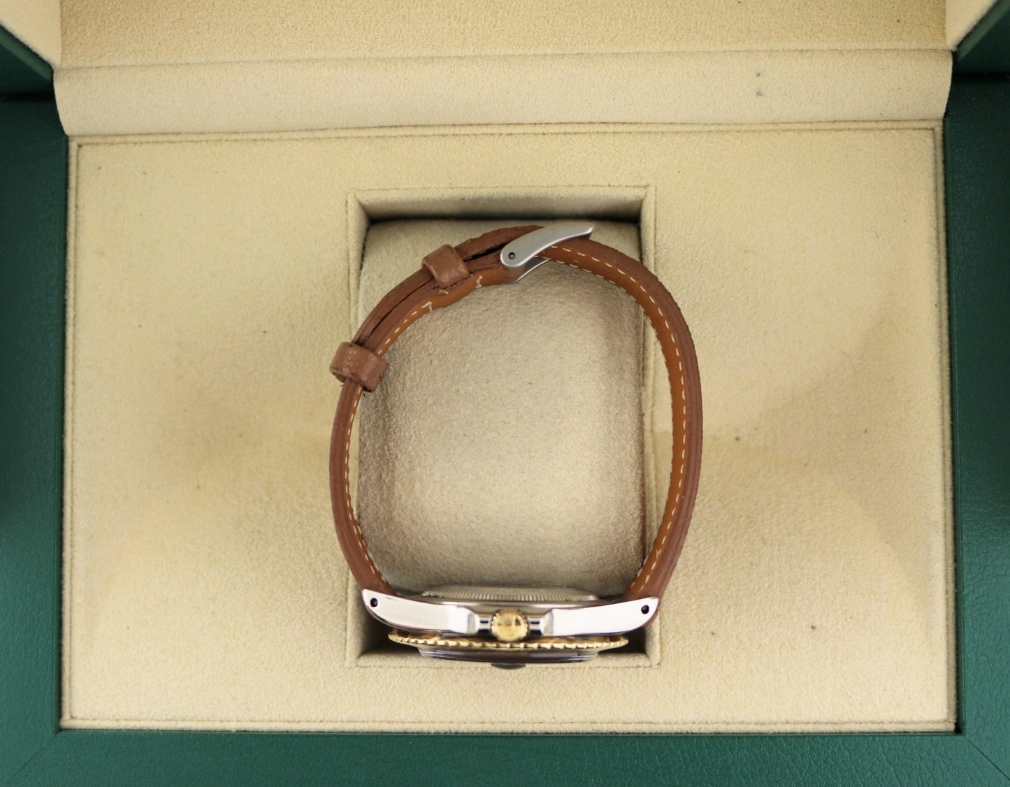 1971 Rolex GMT-Master 1675 Root Beer Nipple Dial Brown Leather Strap 40mm