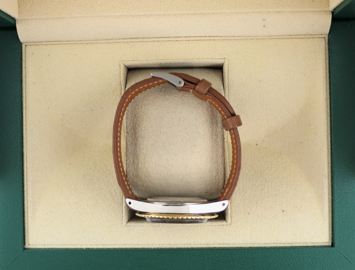 1971 Rolex GMT-Master 1675 Root Beer Nipple Dial Brown Leather Strap 40mm