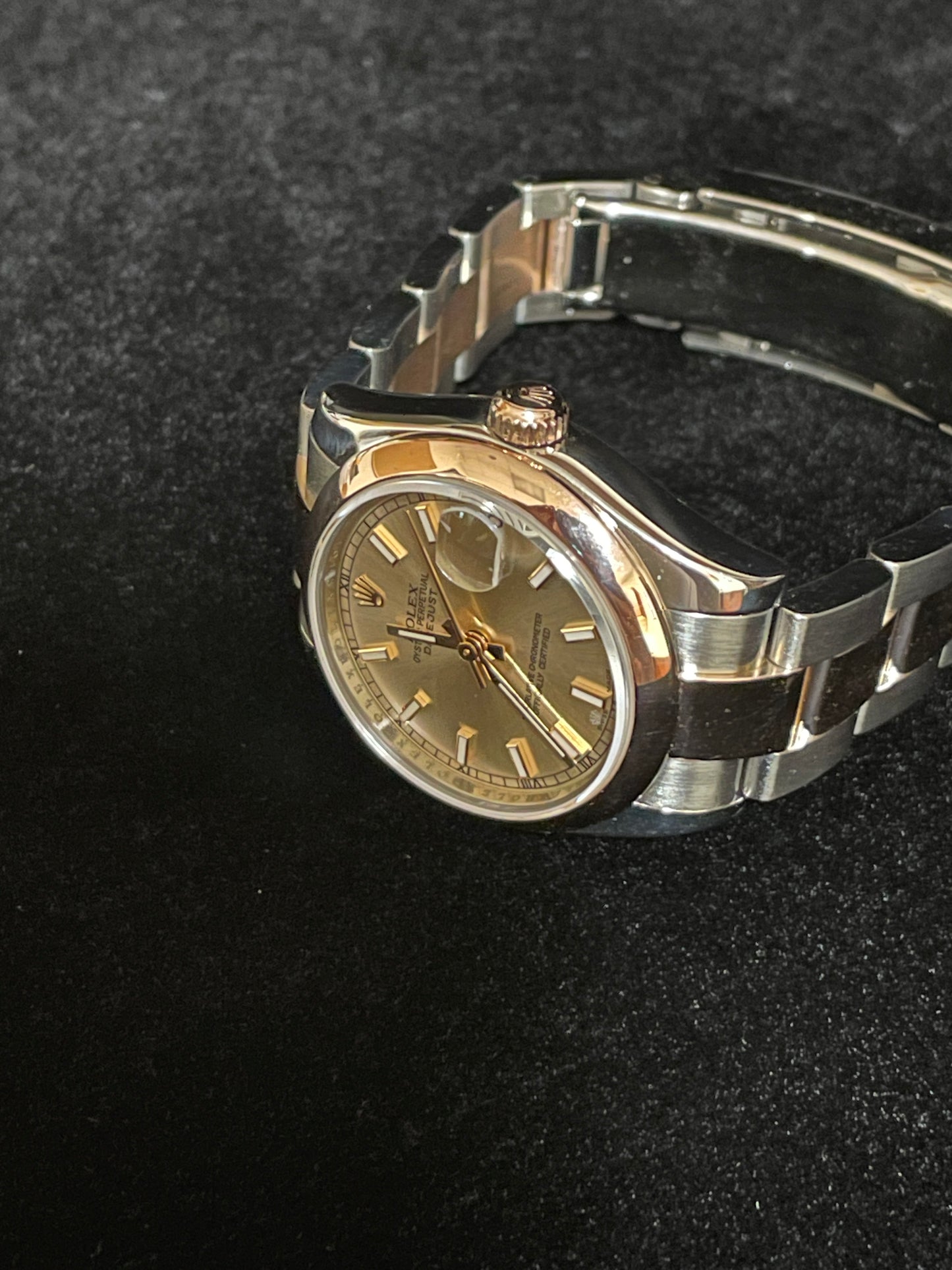 2013 Rolex Datejust Midsize 178241 Pink Dial TT 18kt Oyster Rose W/ Papers 31mm