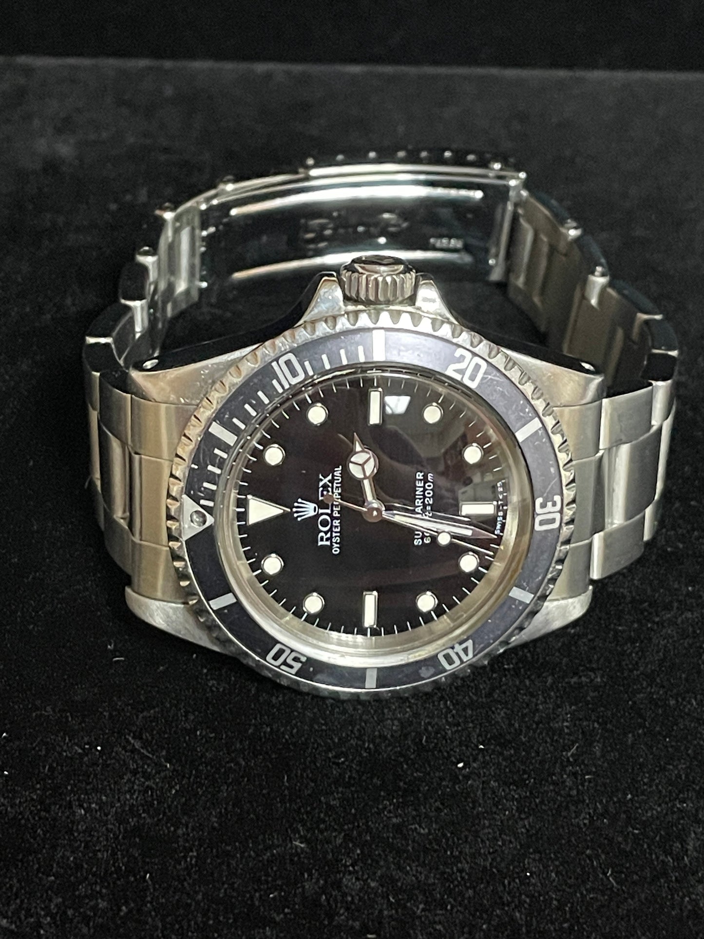 1969 Rolex Mens No Date Submariner 5513 Black Dial SS Oyster No Papers 40mm