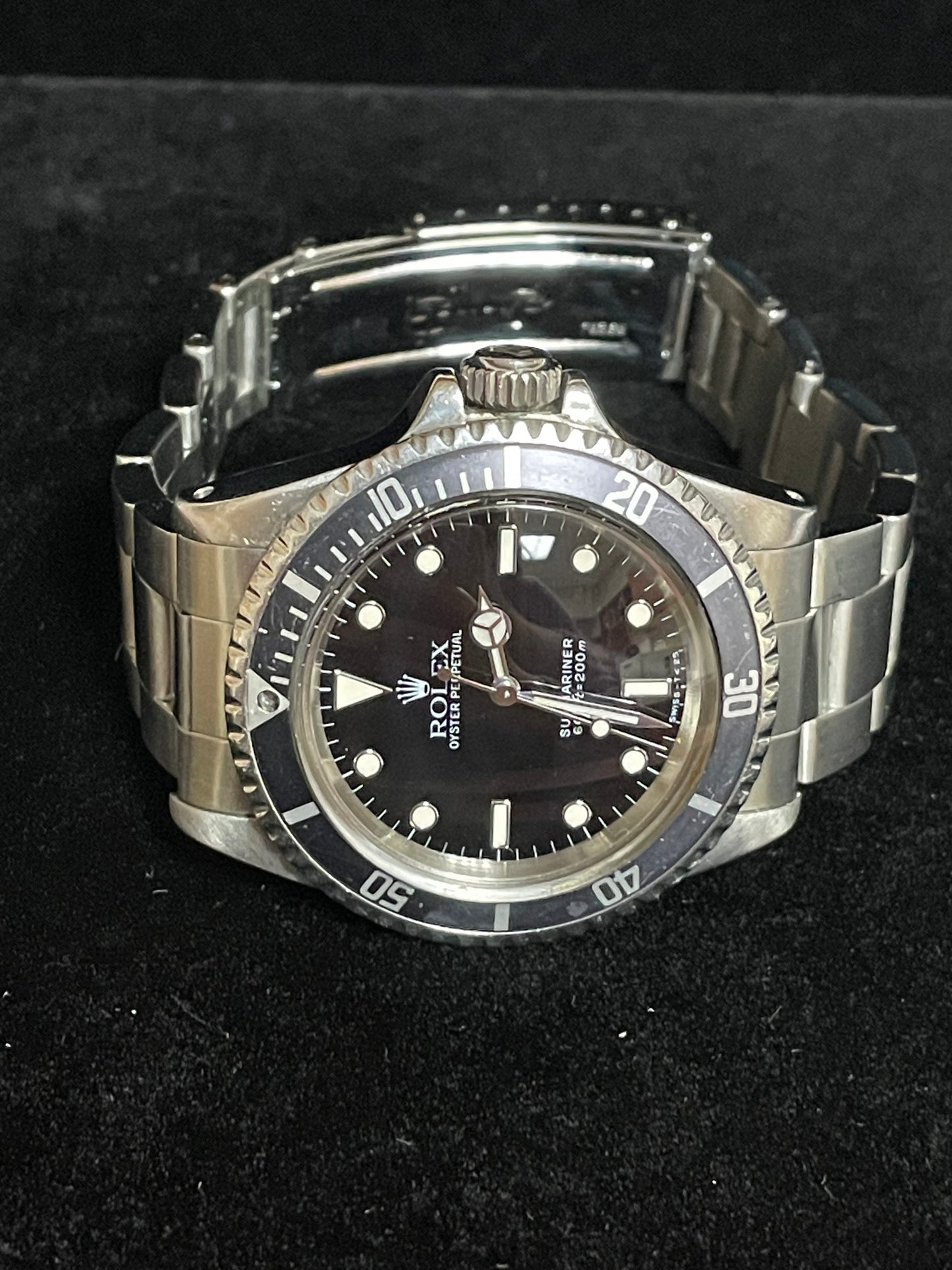 1969 Rolex Mens No Date Submariner 5513 Black Dial SS Oyster No Papers 40mm
