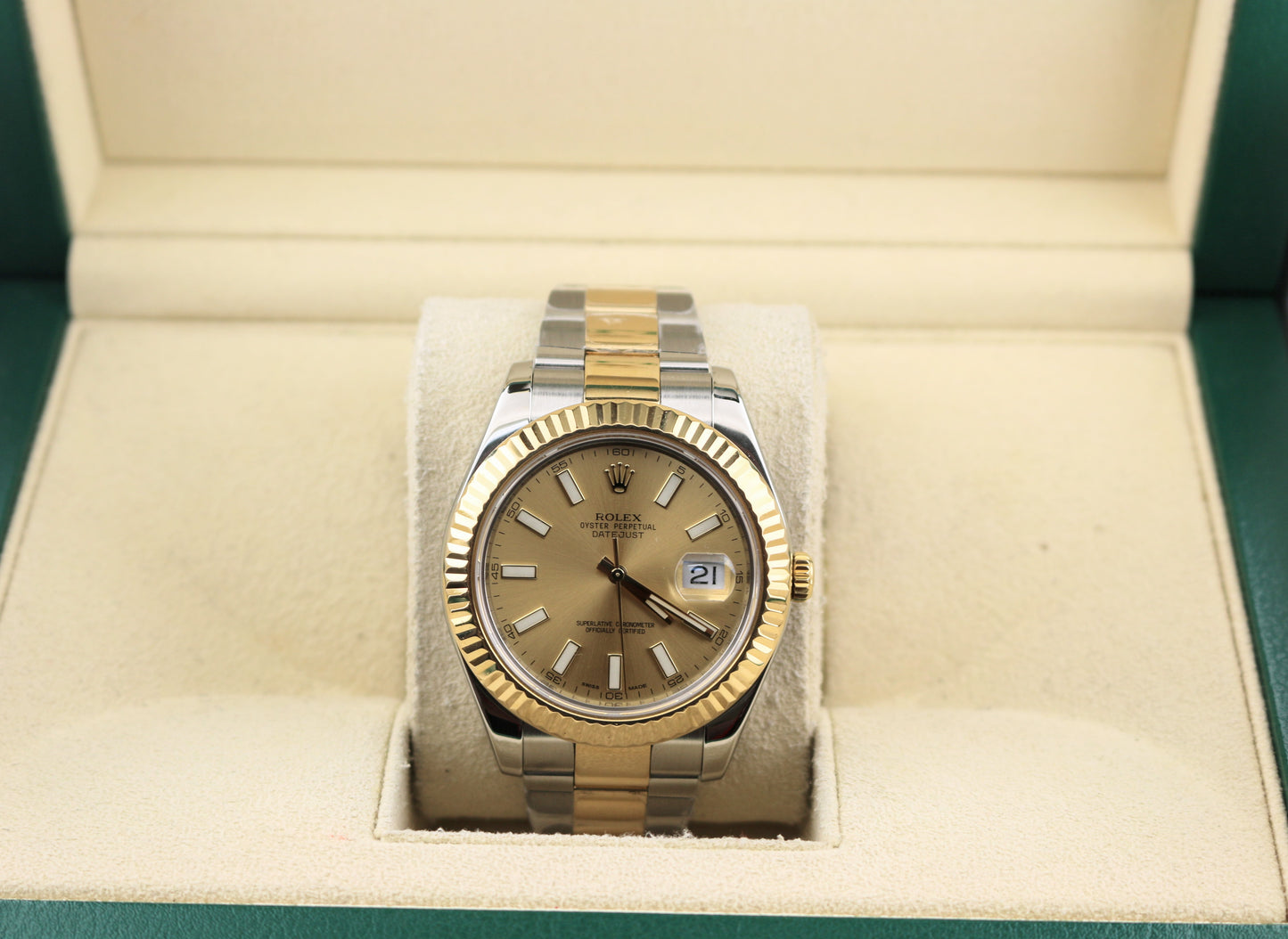 2009 Rolex Datejust 116333 Champagne Dial TT Oyster No Papers 41mm