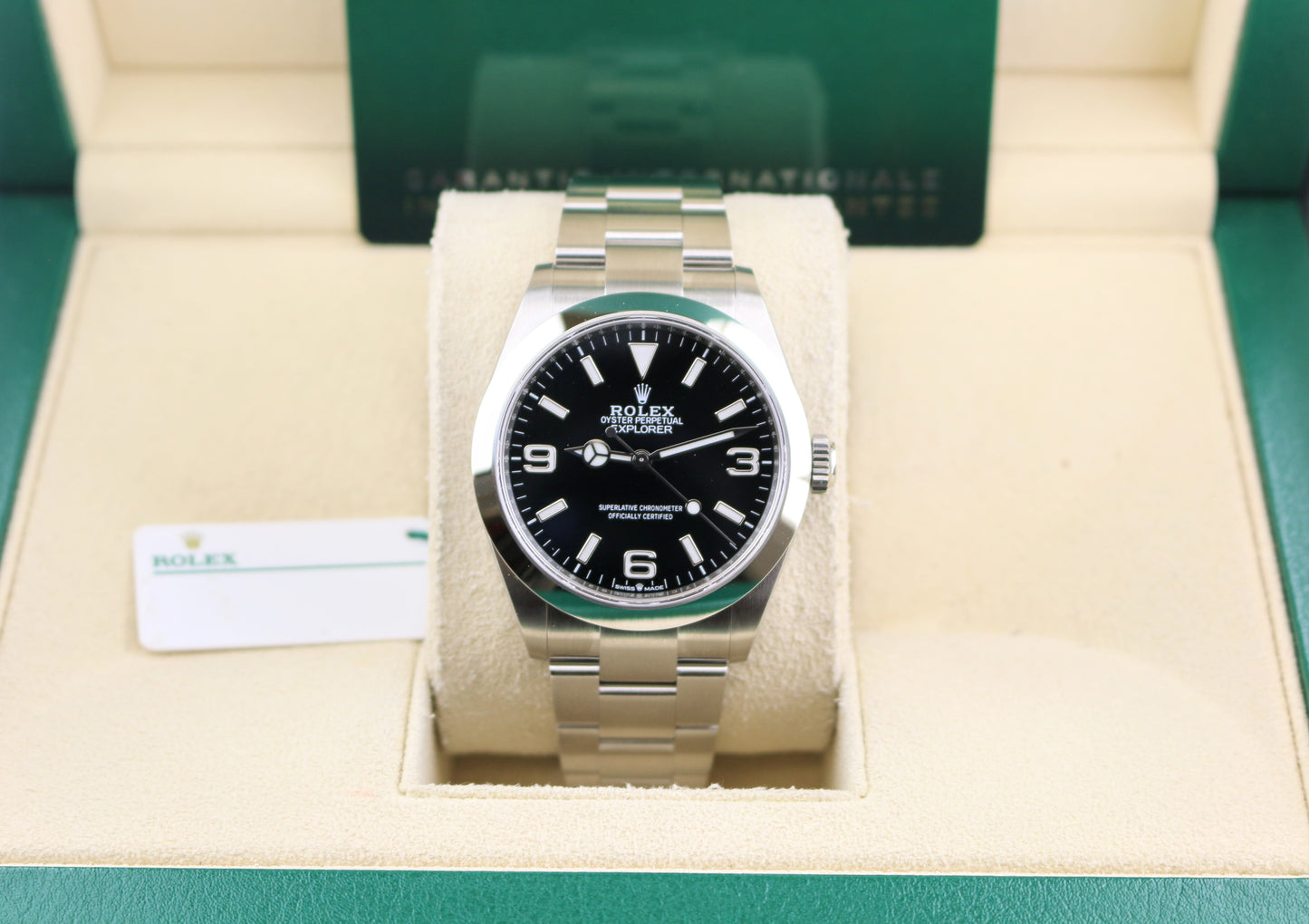 Unworn 2023 Rolex Explorer 224270 Black Dial SS Oyster With Papers 40mm