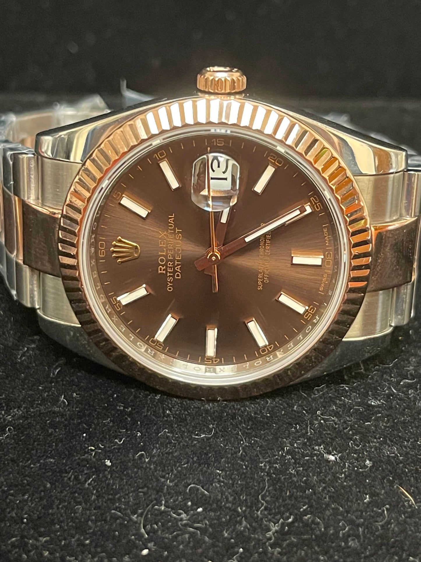 2017 Rolex Datejust 126331 Chocolate Dial RG Oyster With Papers 41mm