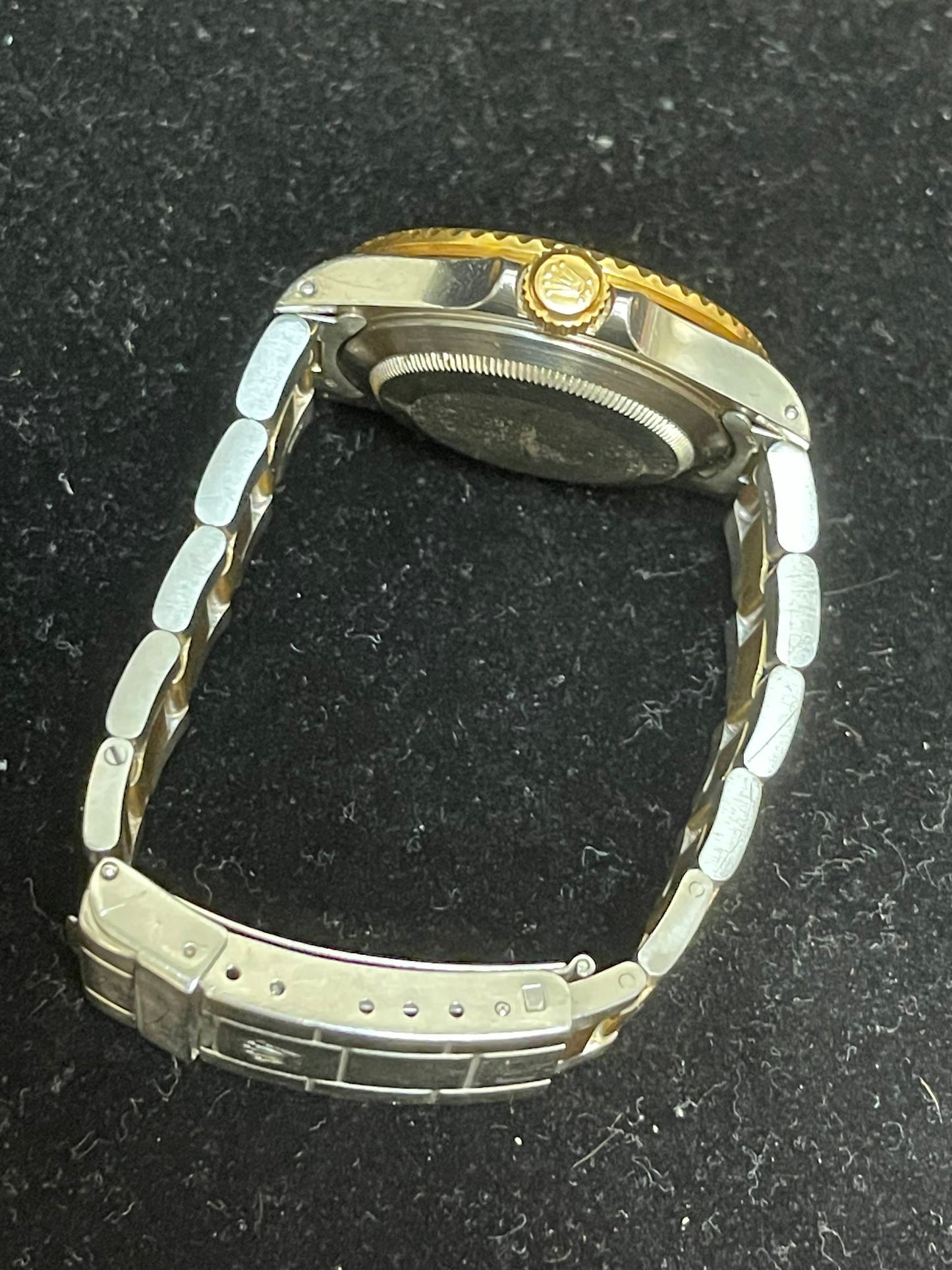 1987 Rolex Submariner 16803 Gold Burst Galaxy Blue Dial TT Oyster No Papers 40mm