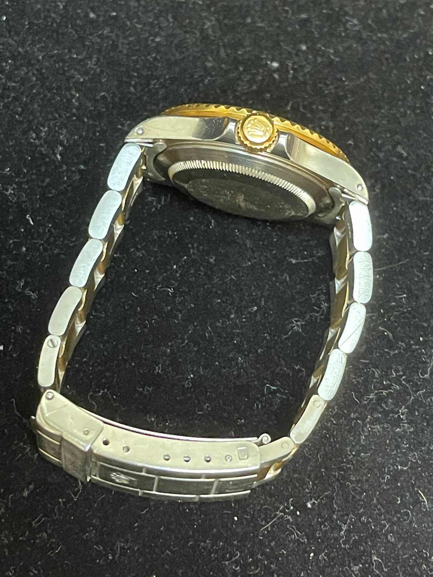 1987 Rolex Submariner 16803 Gold Burst Galaxy Blue Dial TT Oyster No Papers 40mm