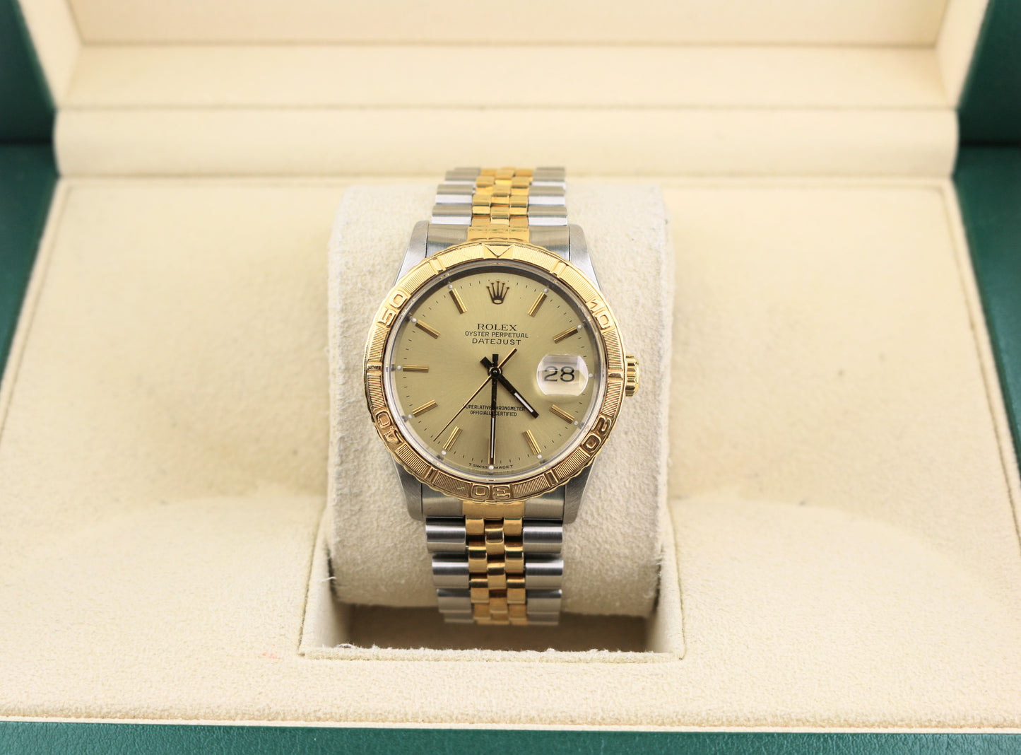 1990 Rolex Datejust Turnograph 16263 Champagne Dial TT Jubilee No Papers 36mm