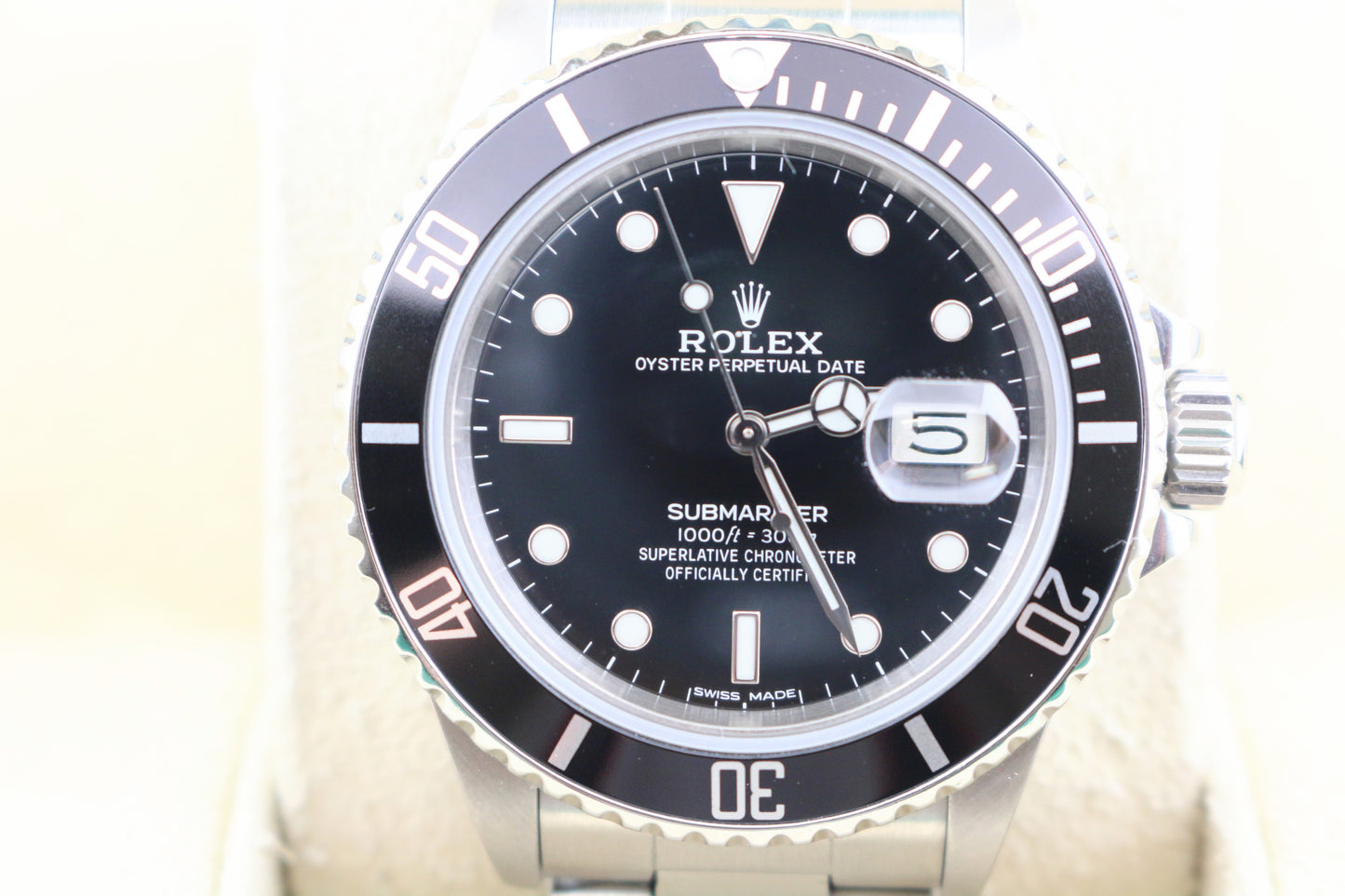 1987 Rolex Submariner Date Tripple 168000 Black Dial SS Oyster No Papers 40mm