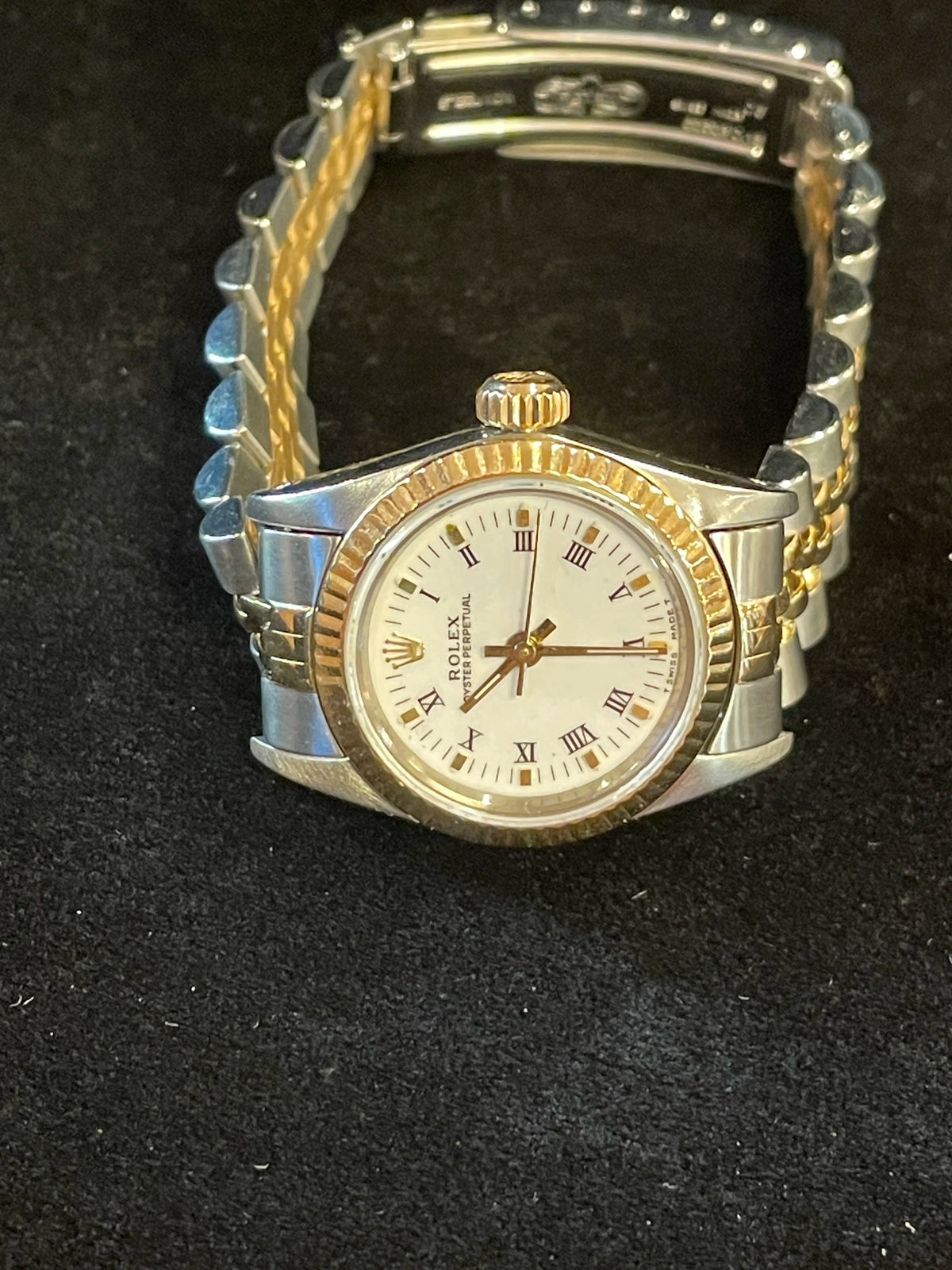 1988 Rolex Ladies Oyster Perpetual 67193 White Dial TT Jubilee No Papers 24mm