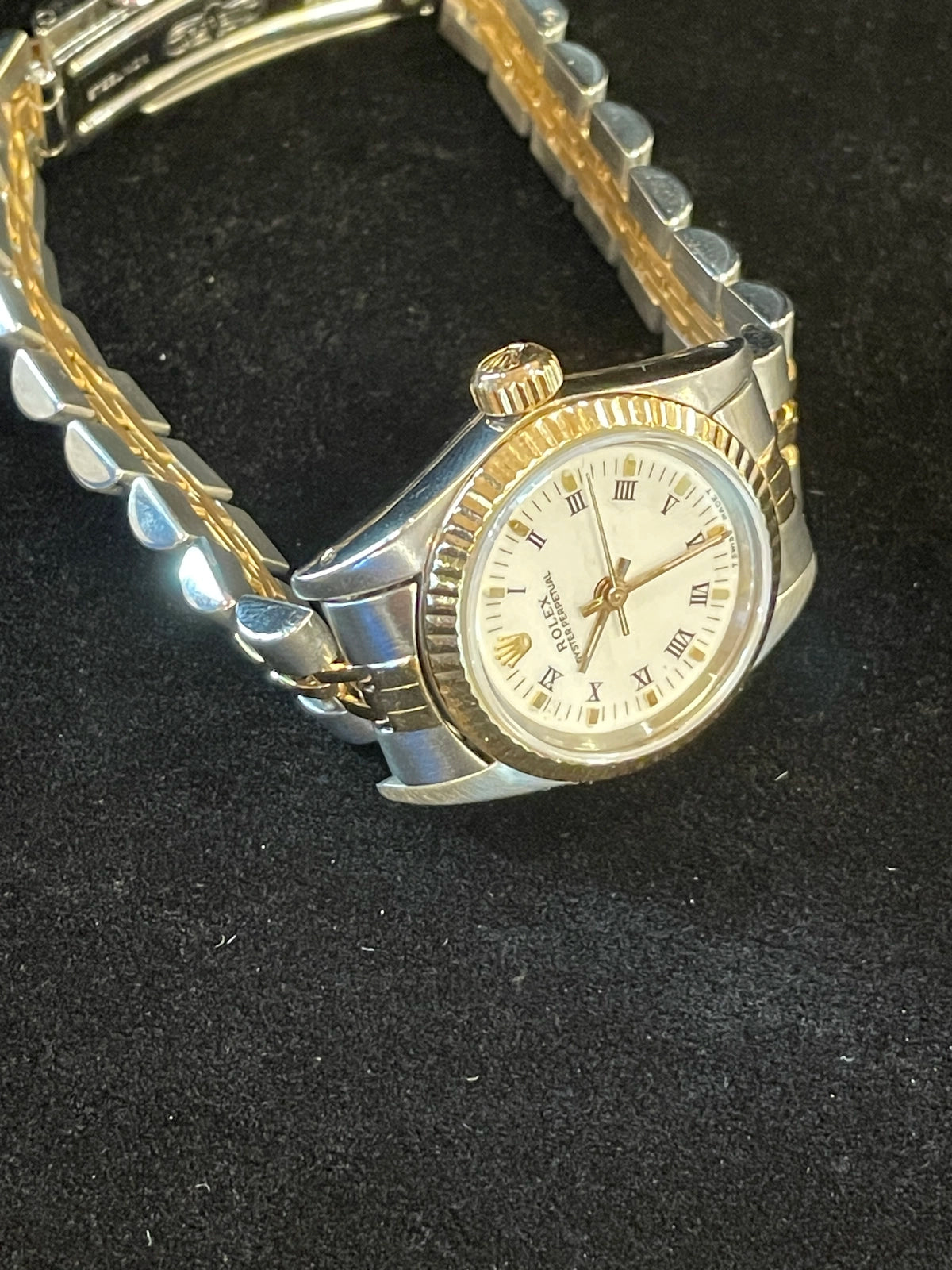 1988 Rolex Ladies Oyster Perpetual 67193 White Dial TT Jubilee No Papers 24mm