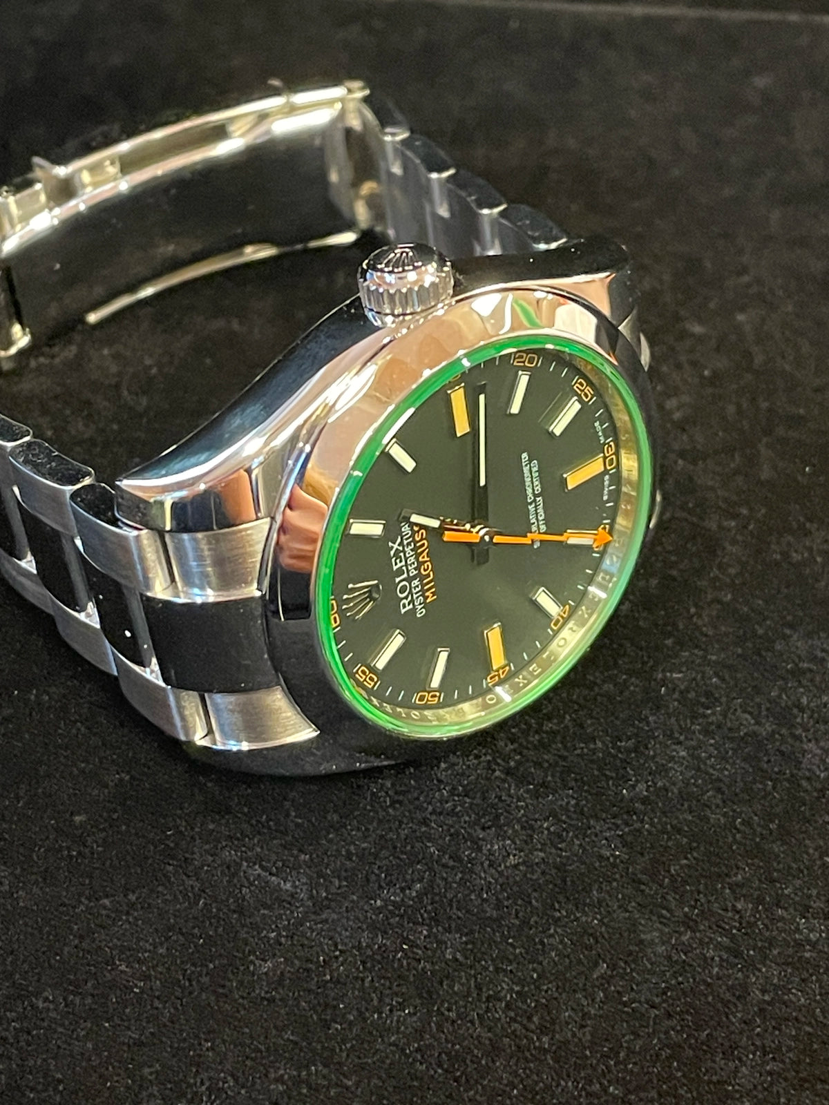 2009 Rolex Milgauss 116400GV Black Dial SS Oyster With Papers 40mm