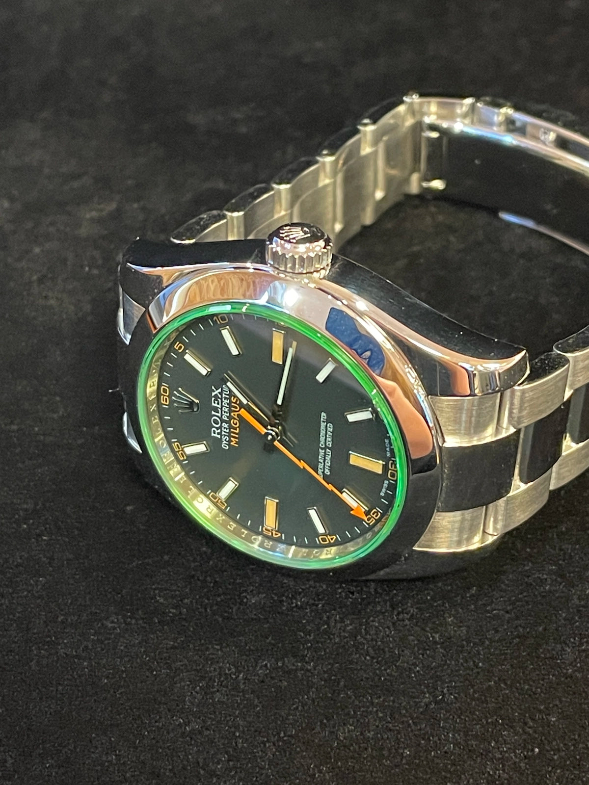 2009 Rolex Milgauss 116400GV Black Dial SS Oyster With Papers 40mm