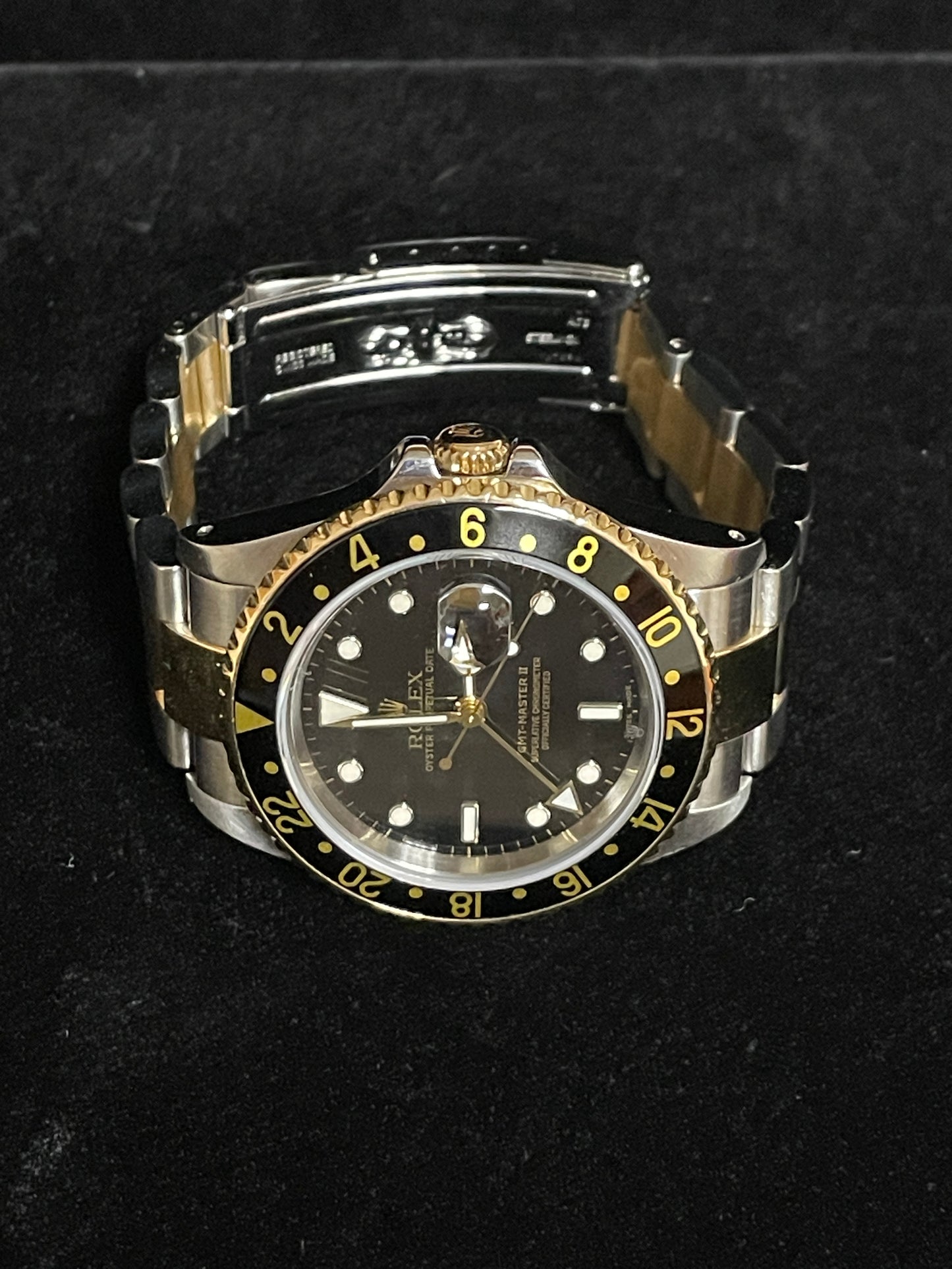 2003 Rolex GMT-Master II 16713 Black Dial TT 18kt Oyster With Papers 40mm