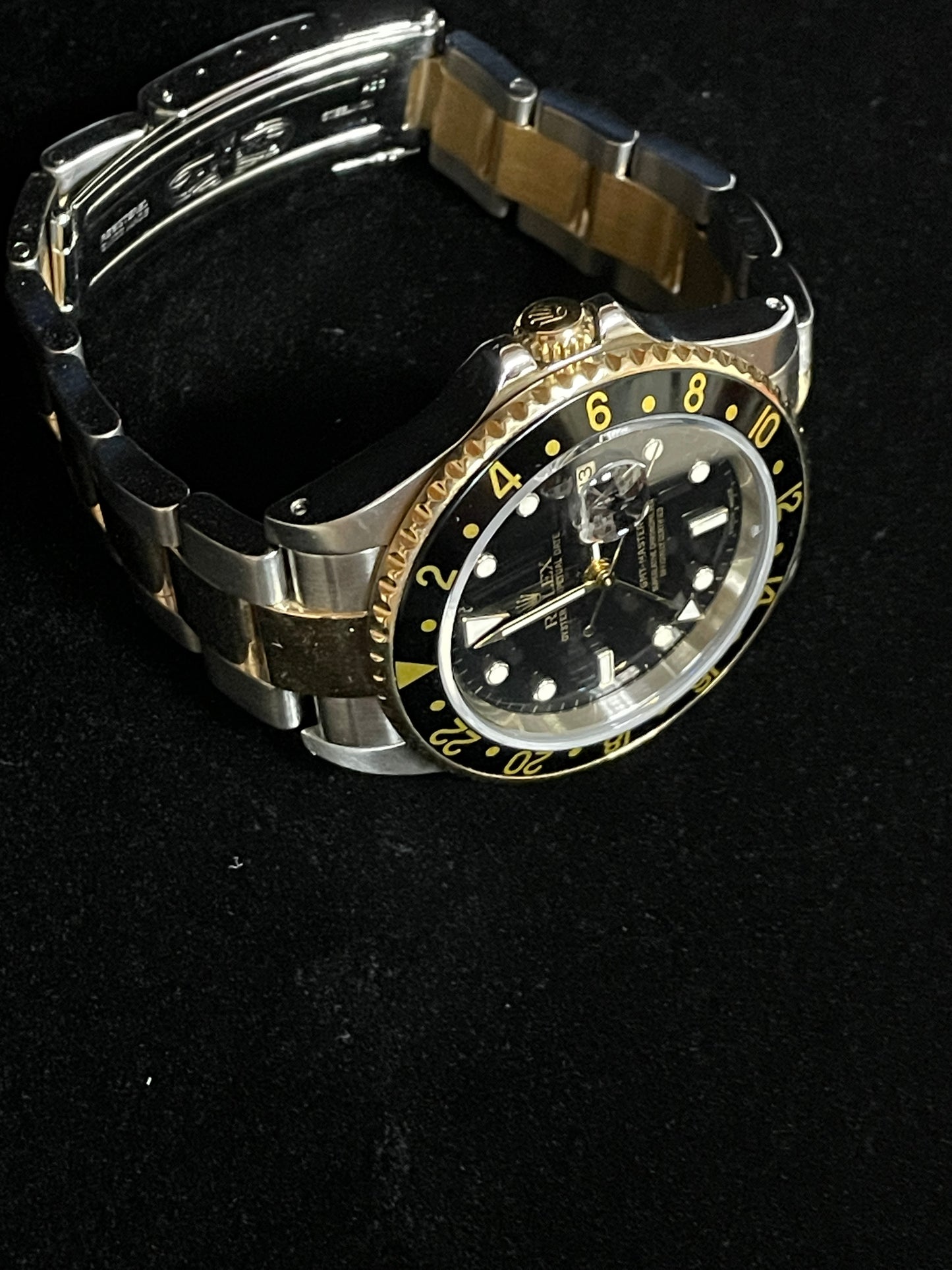 2003 Rolex GMT-Master II 16713 Black Dial TT 18kt Oyster With Papers 40mm