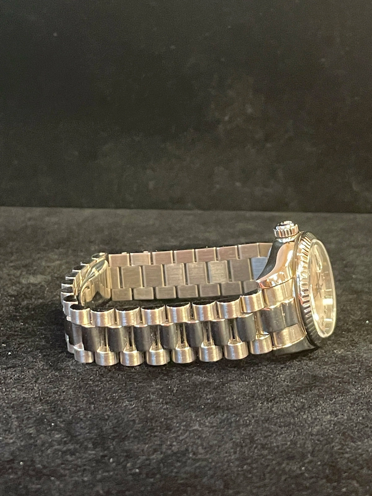 2006 Rolex Ladies Datejust 179179 MOP Diamond Dial 18kt WG President Papers 26mm