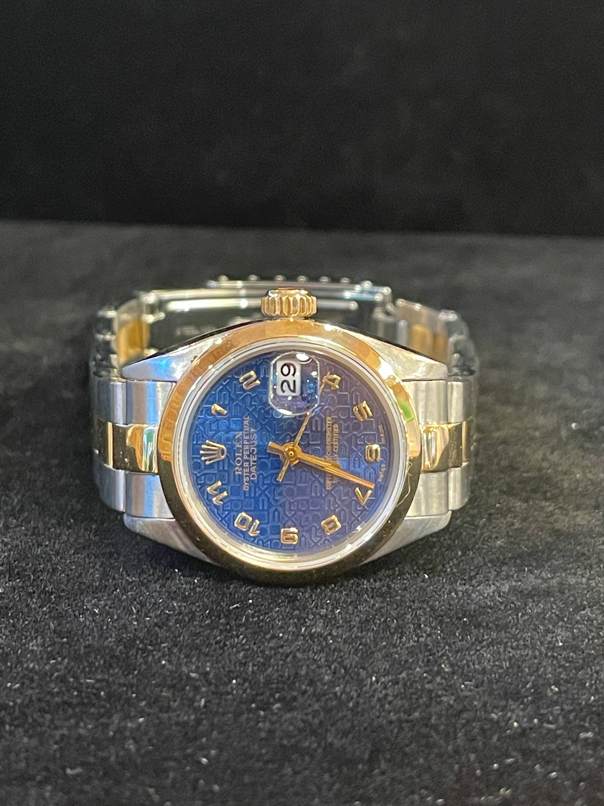1981 Rolex Ladies Datejust 6917 Blue Arabic Dial TT Oyster No Papers 26mm