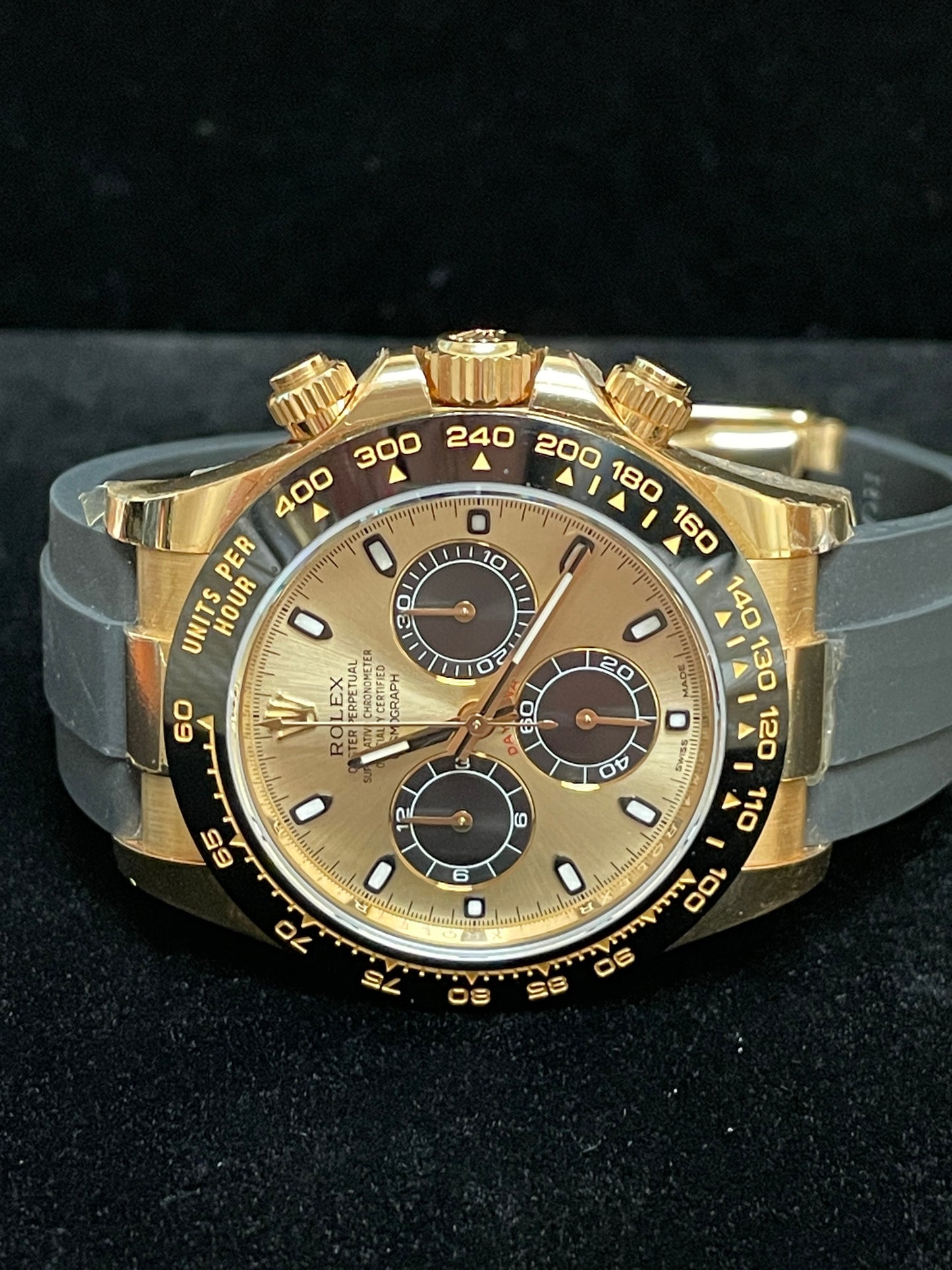 2018 Rolex Daytona 116518 YML Champagne Black Dial Oysterflex With Papers 40mm