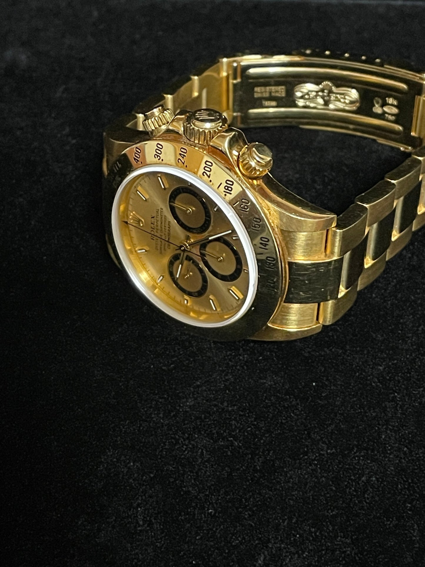 1993 Rolex Daytona 16528 Champagne Inverted 6 Dial YG Oyster Unpolished 40mm