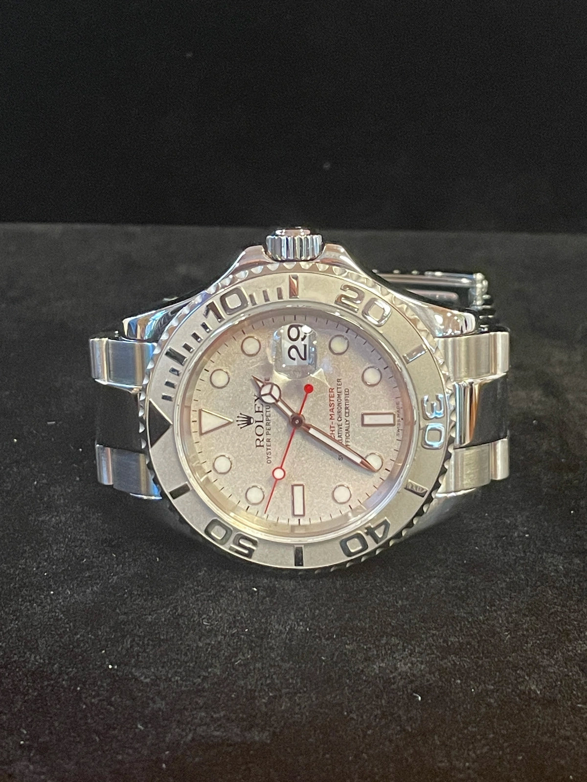2000 Rolex Yacht-Master 16622 Platinum Dial SS Oyster No Papers 40mm