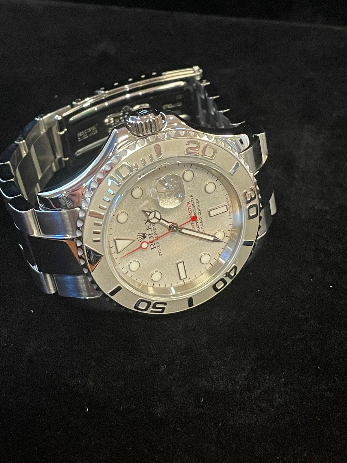 2000 Rolex Yacht-Master 16622 Platinum Dial SS Oyster No Papers 40mm